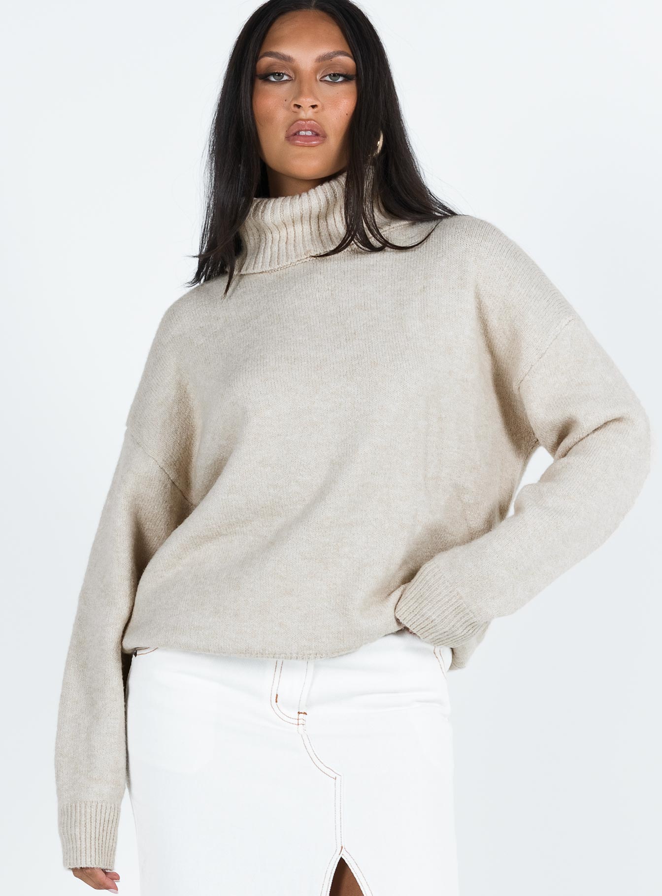 Alternative view of Oswin Turtleneck Sweater Oatmeal