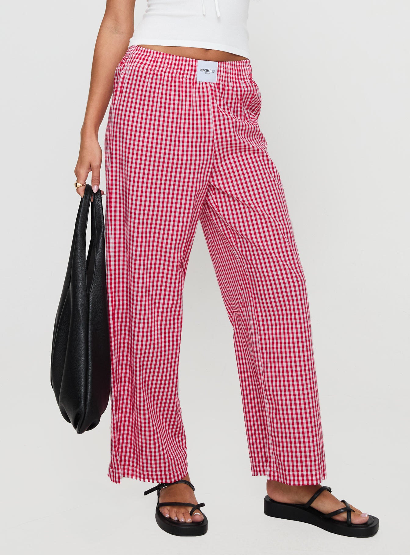 Alternative view of Beach House Pants Red Gingham