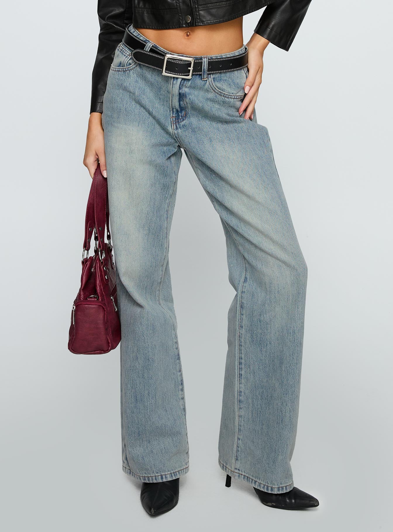 Alternative view of Echo Park High Rise Straight Leg Jeans Vintage Wash