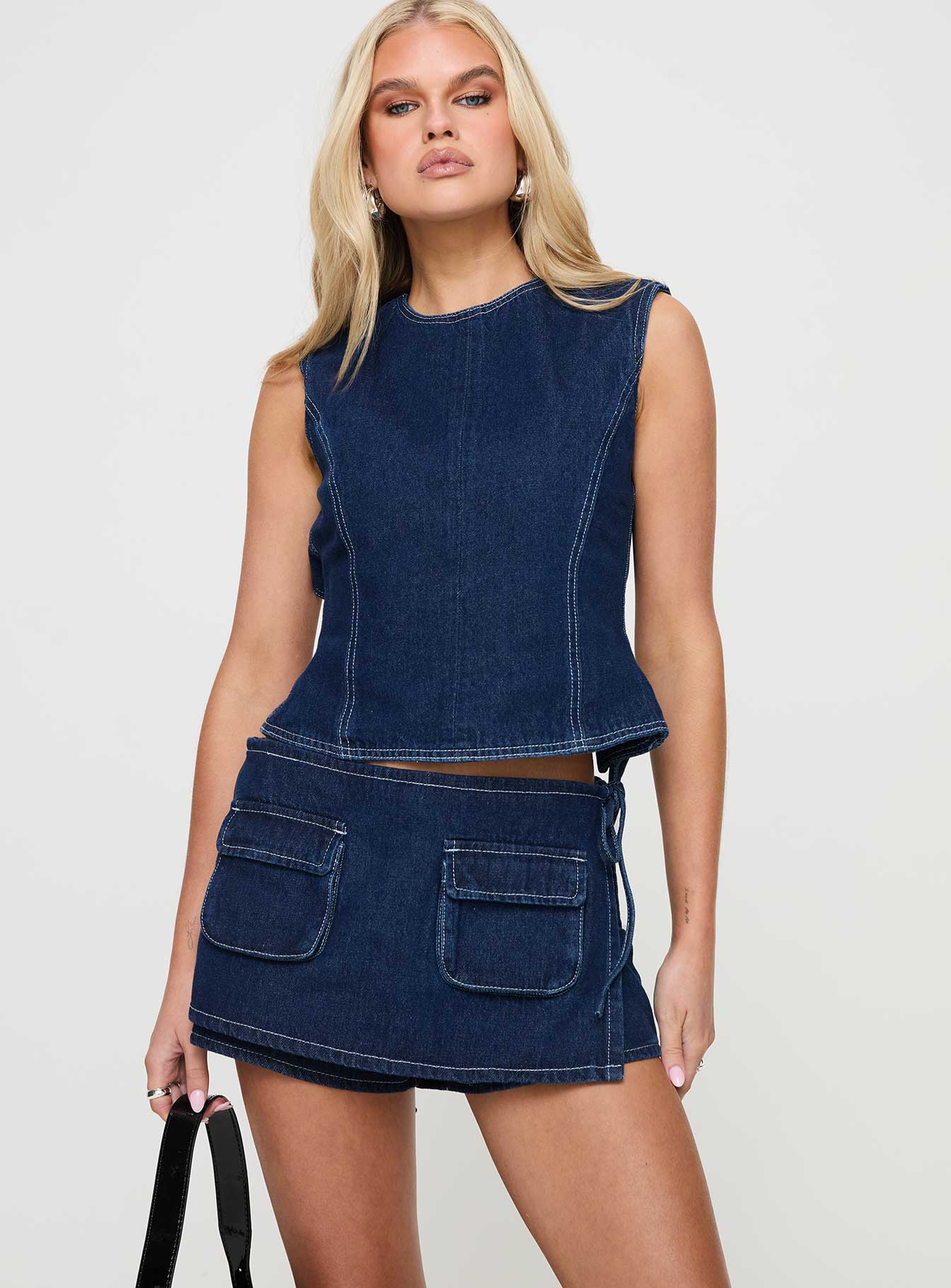 Alternative view of Countryside Skort Blue Denim