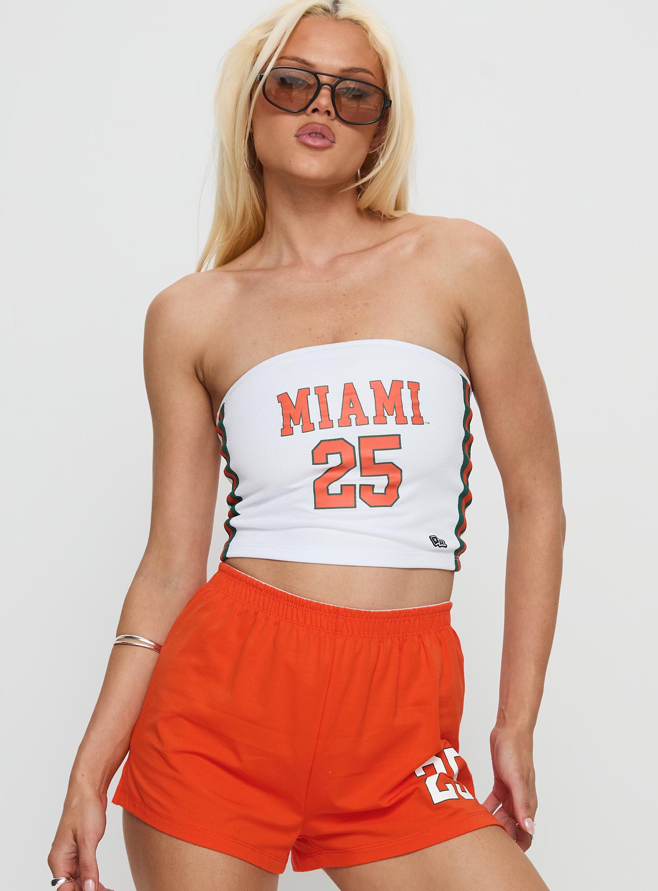 Alternative view of Miami Jersey Tube Top White