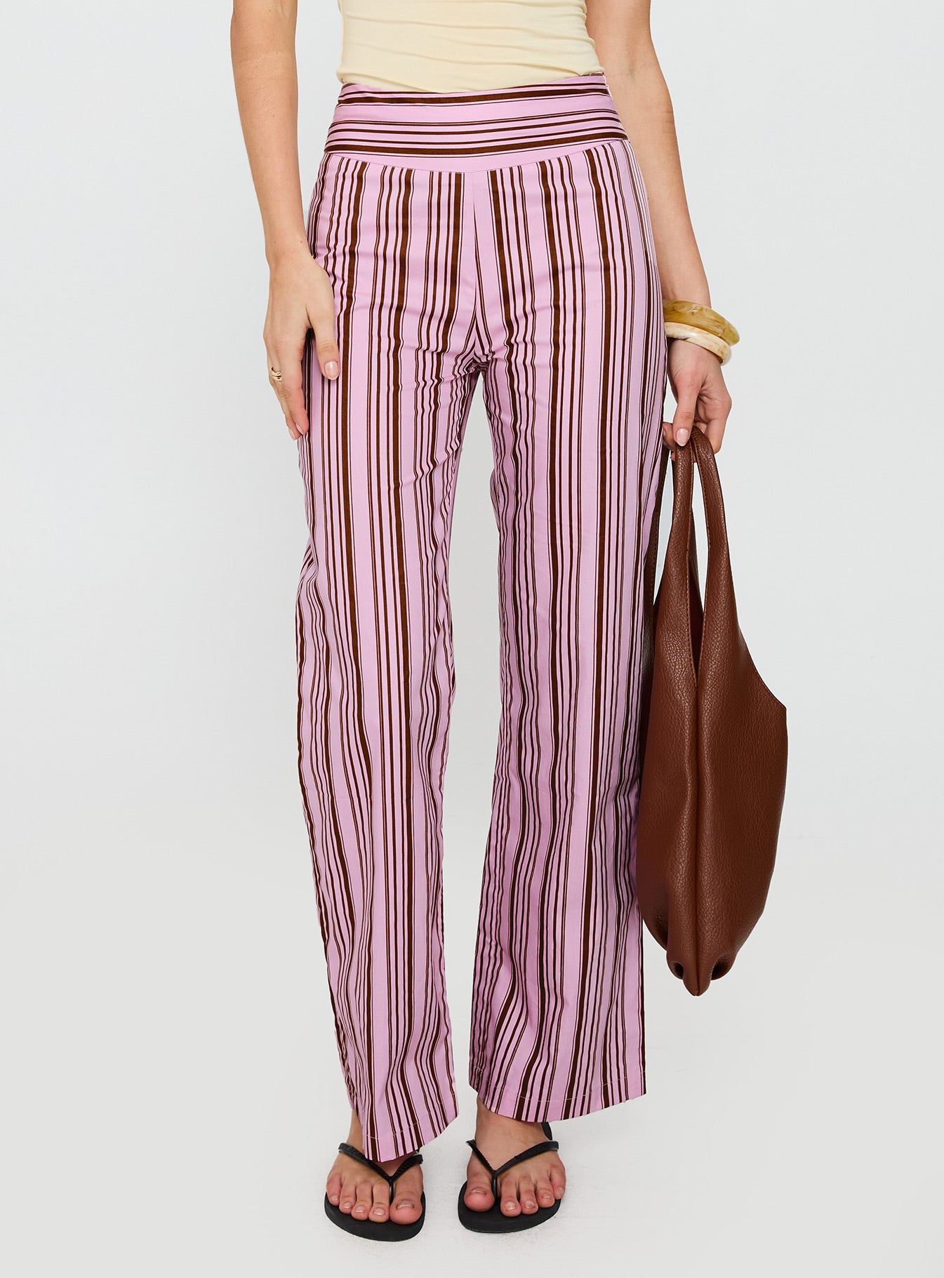 Alternative view of Leocadie Pants Pink Stripe
