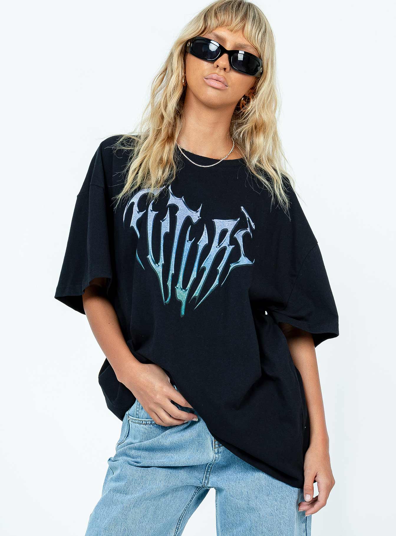Alternative view of Future Oversize Tee Black