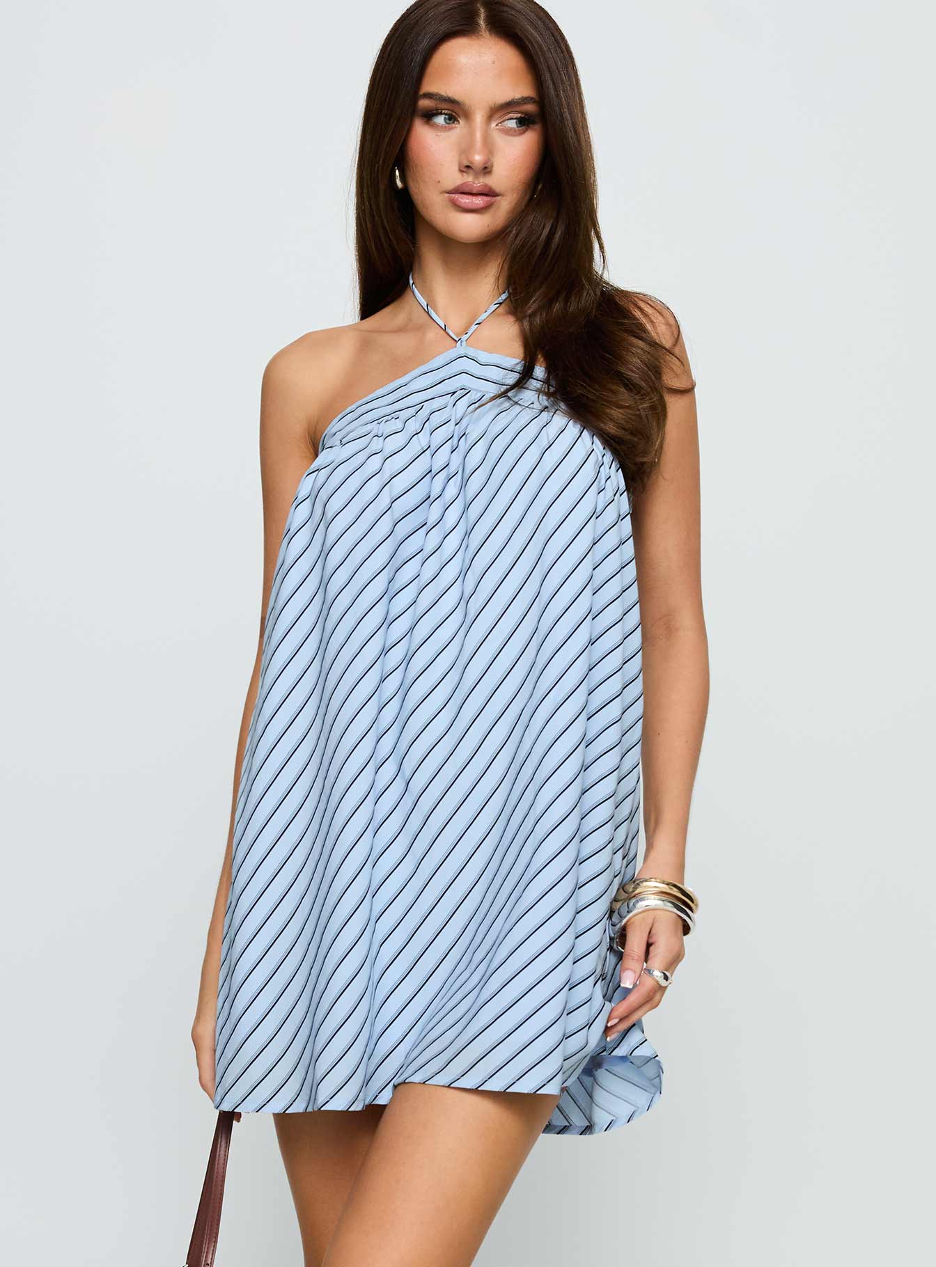 Alternative view of Moonlit Mini Dress Blue Stripe