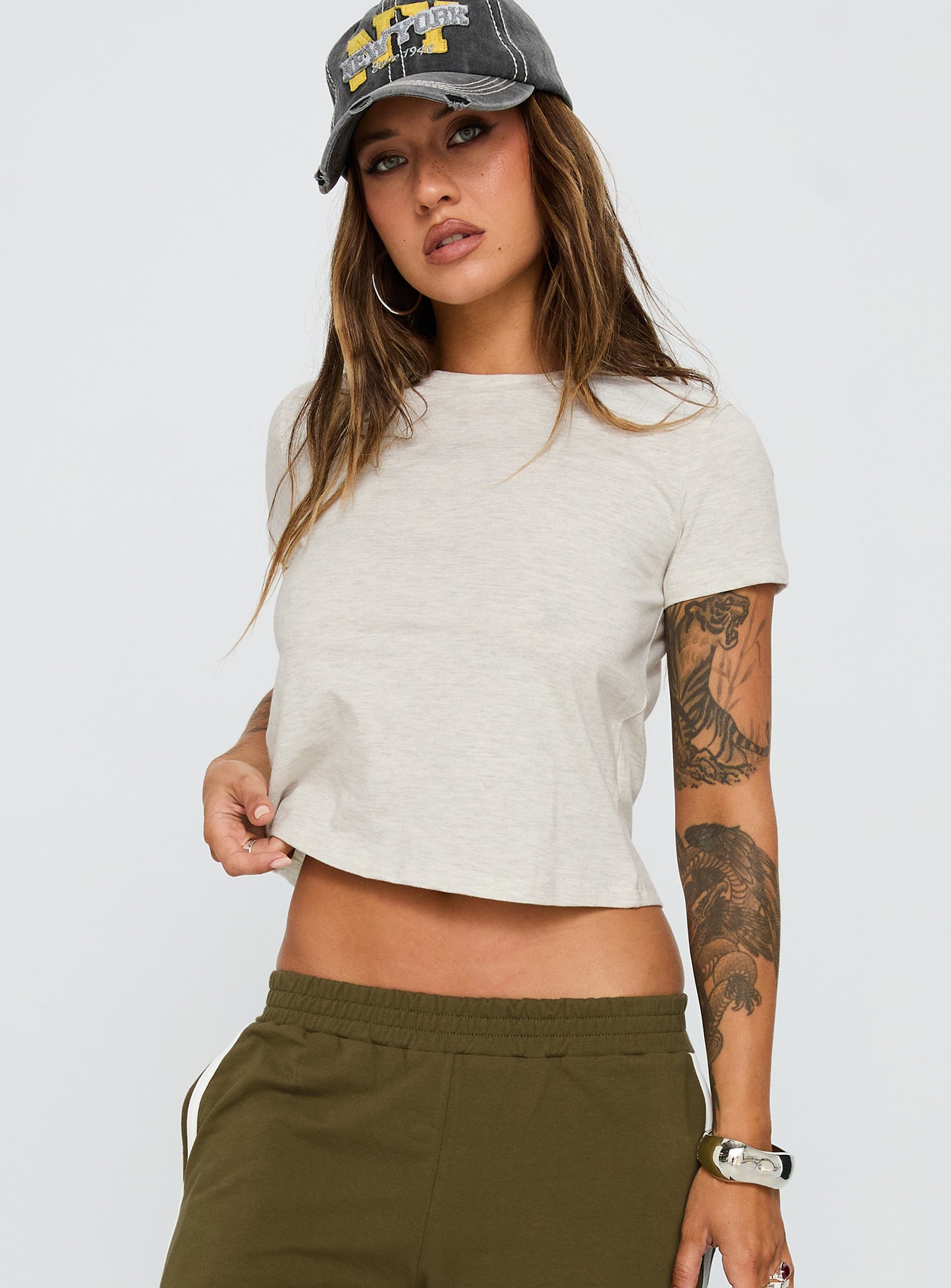 Alternative view of Micah Tee Grey Marle