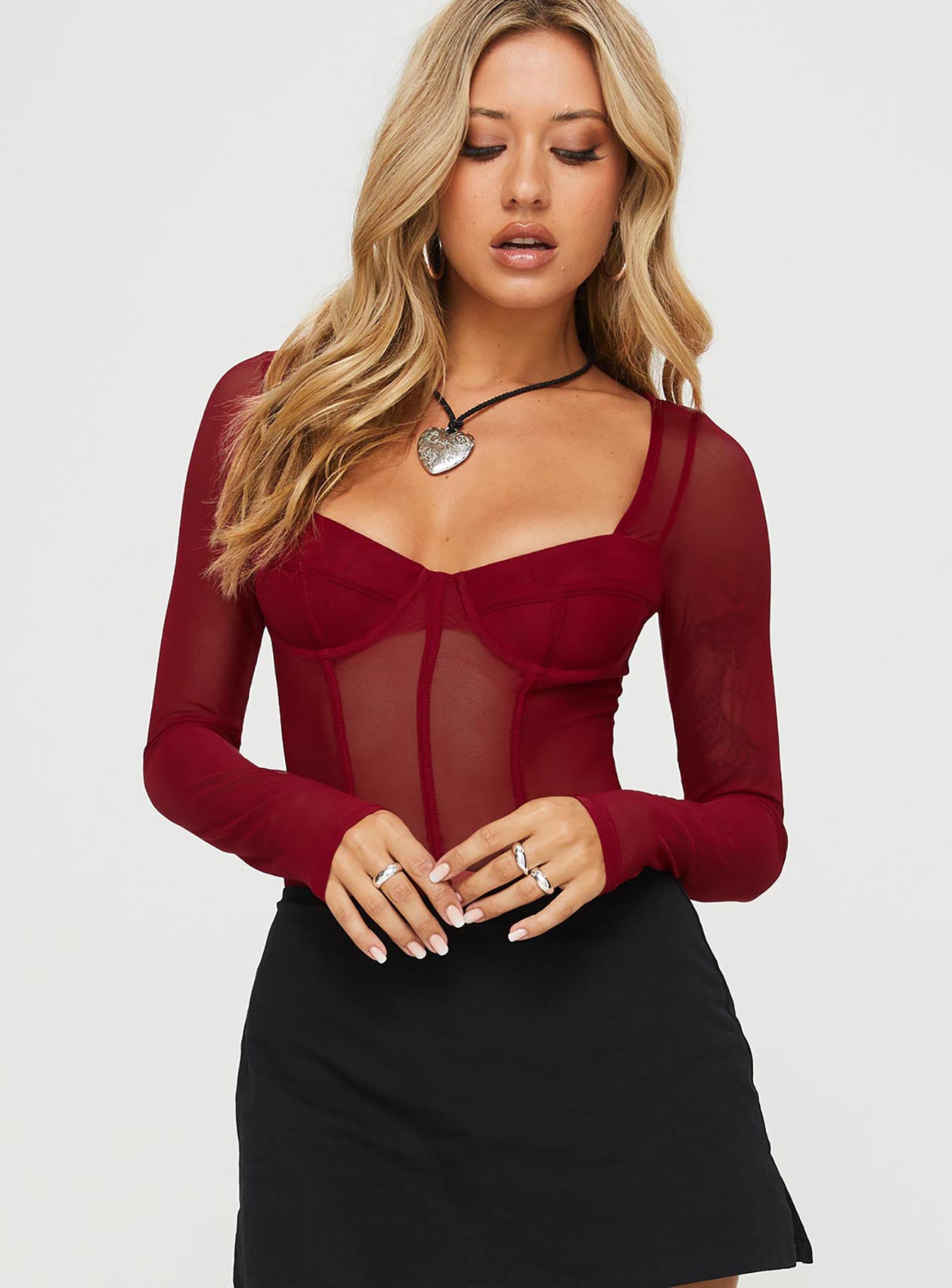 Alternative view of Leonie Bodysuit Burgundy