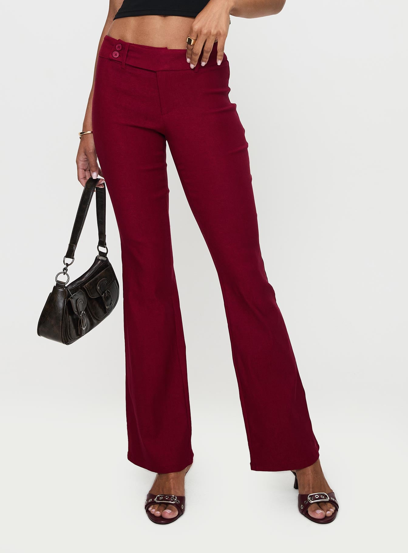 Alternative view of Kinkirk Flared Pants Burgundy