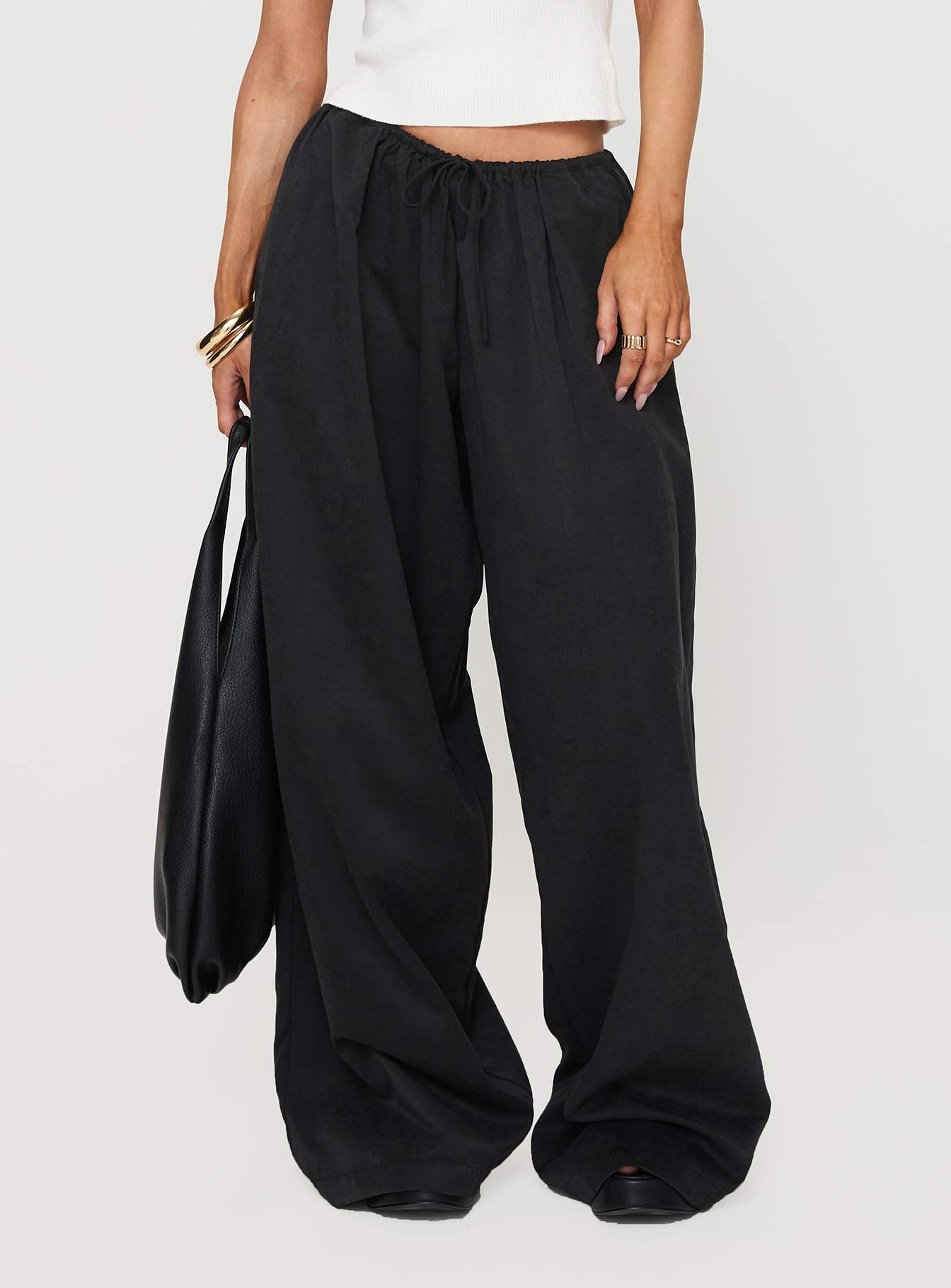 Alternative view of Bungala Oversized Relaxed Pants Black Petite