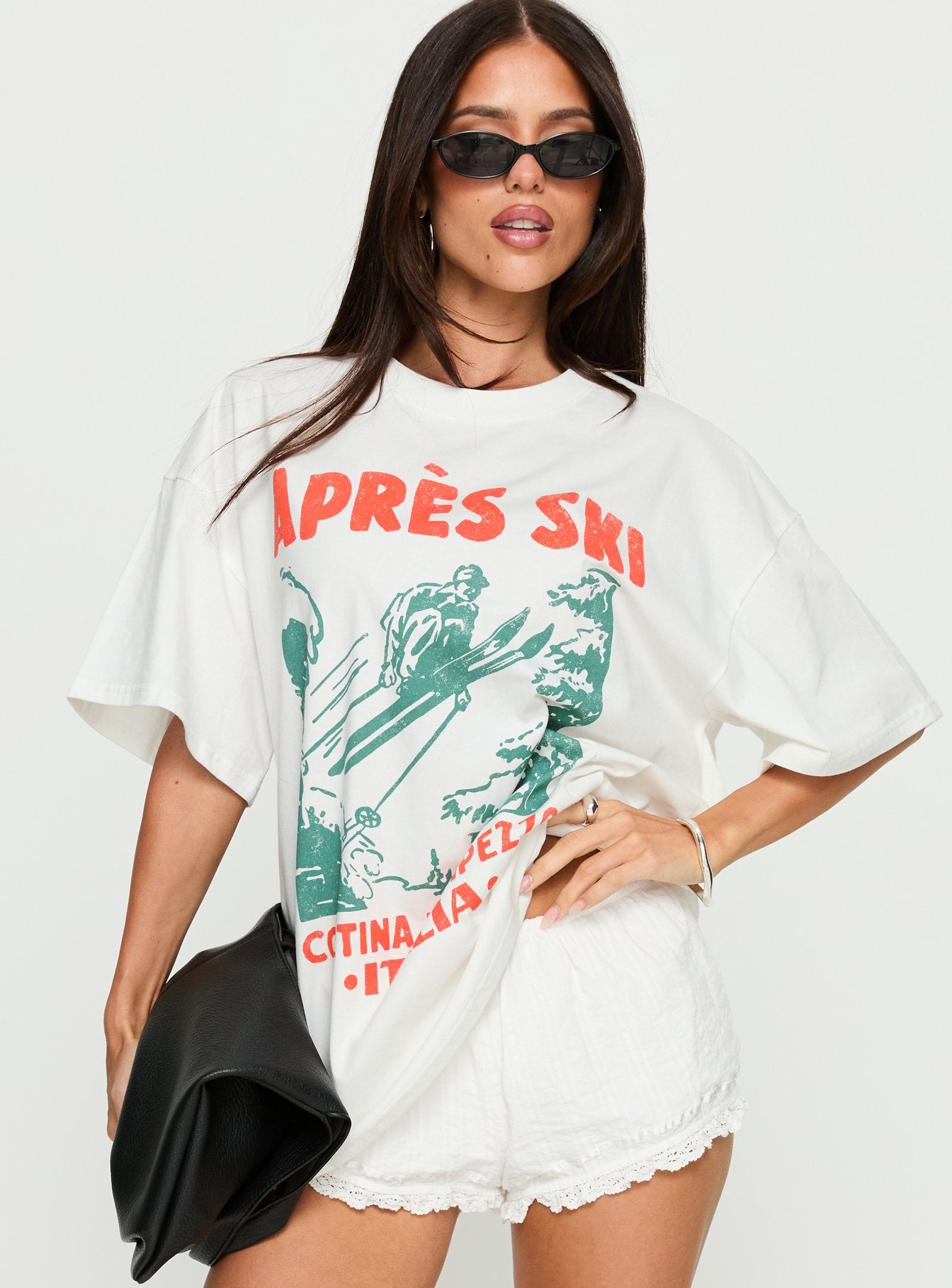 Alternative view of Apres Ski Italia Oversized Graphic Top White