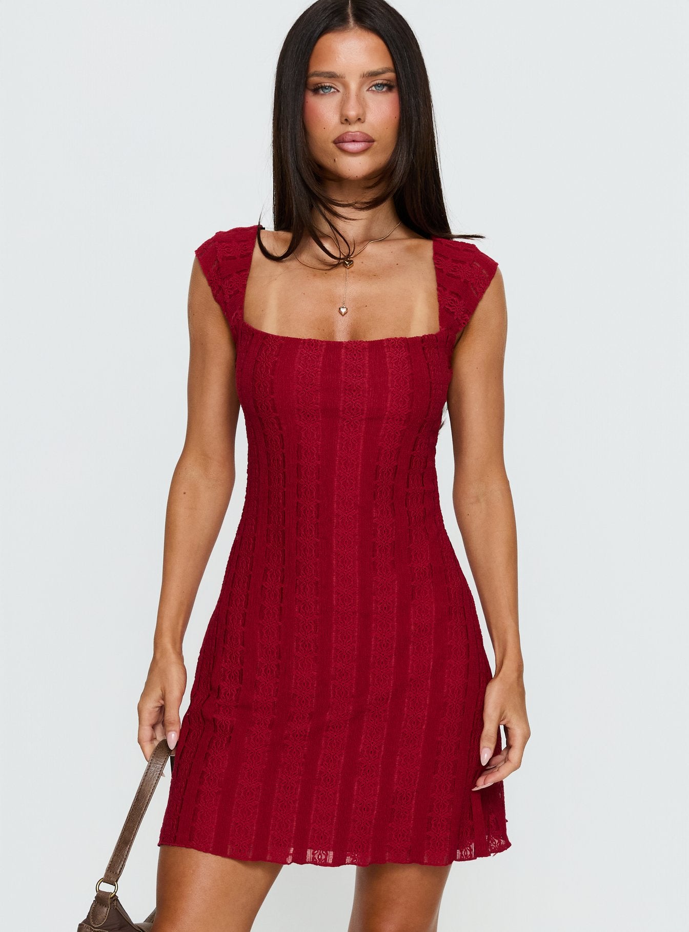 Alternative view of Kirrisen Textured Mini Dress Red