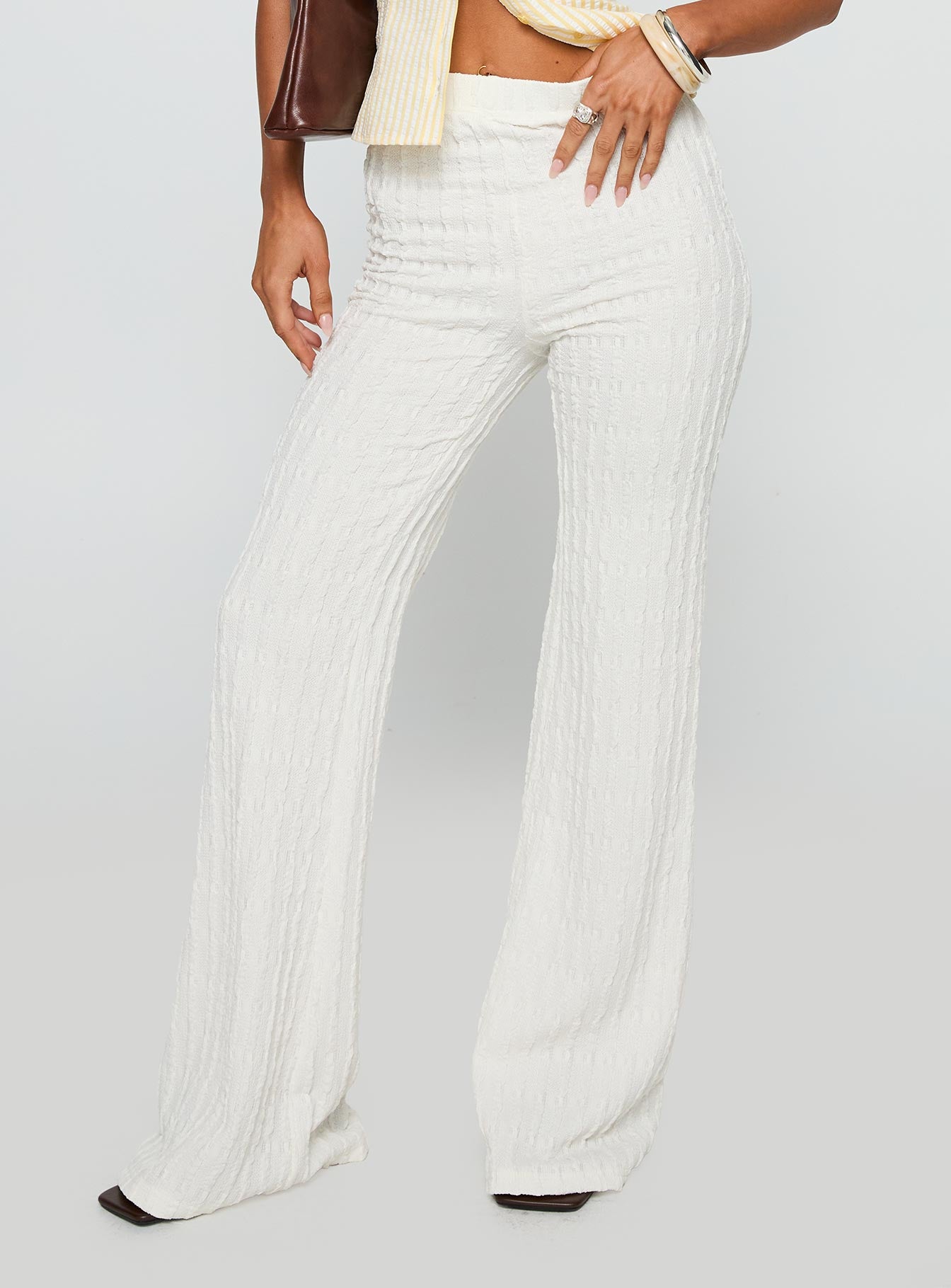 Alternative view of Leisure State Knit Pant White