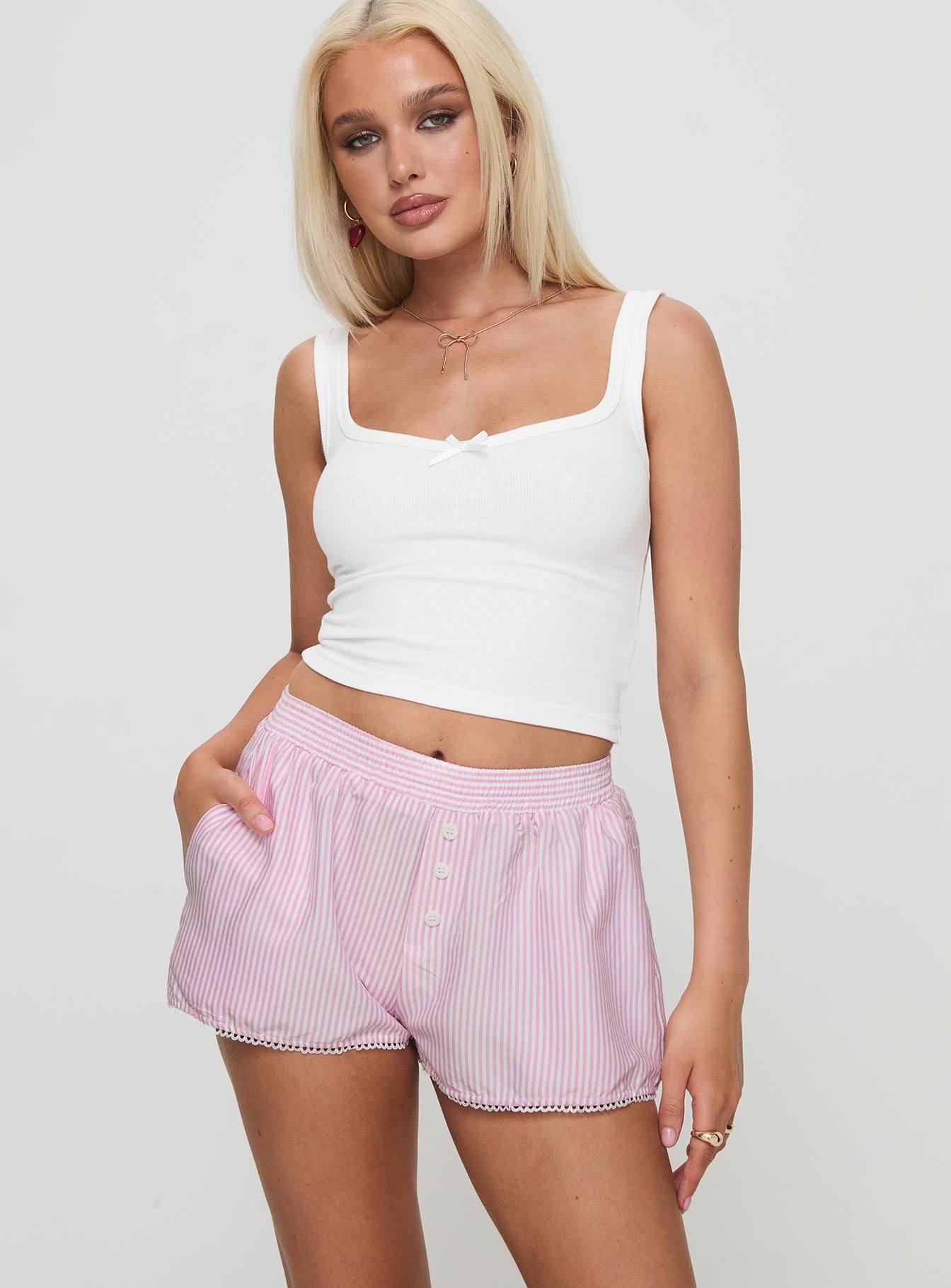 Alternative view of Orielle Low Rise Boxer Short Pink
