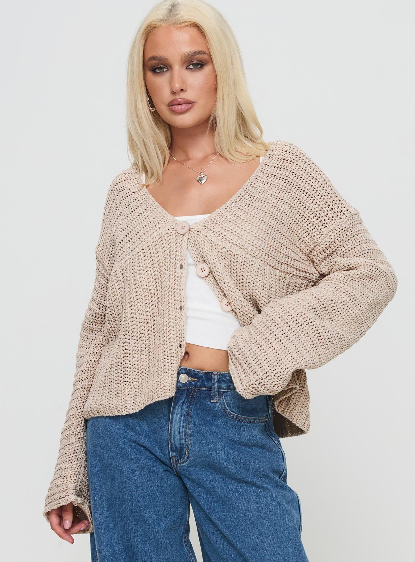 Alternative view of Maela Knit Cardigan Mocha