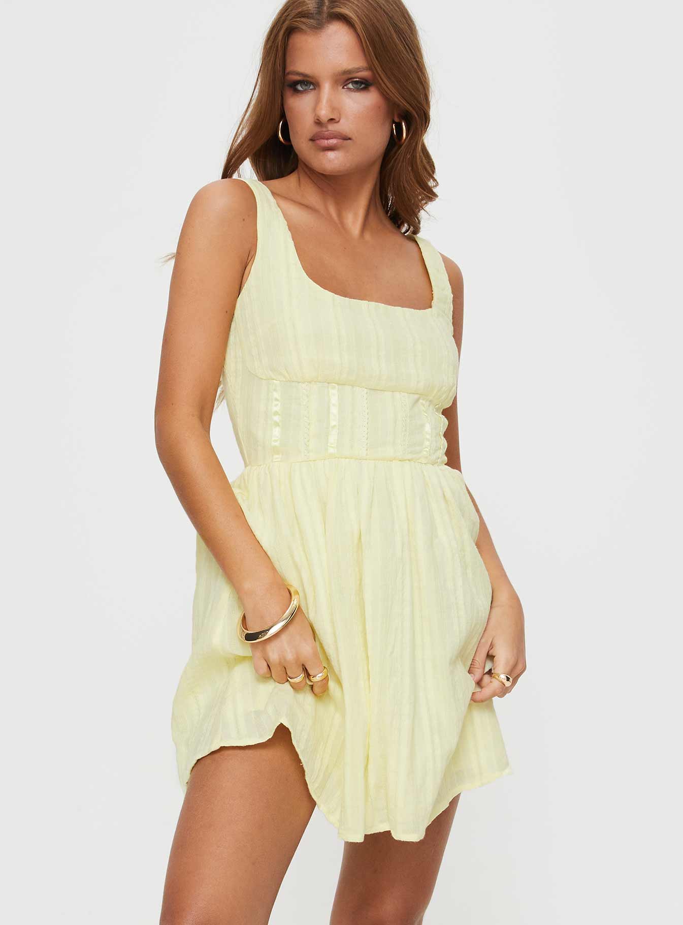 Alternative view of Lorinda Mini Dress Yellow