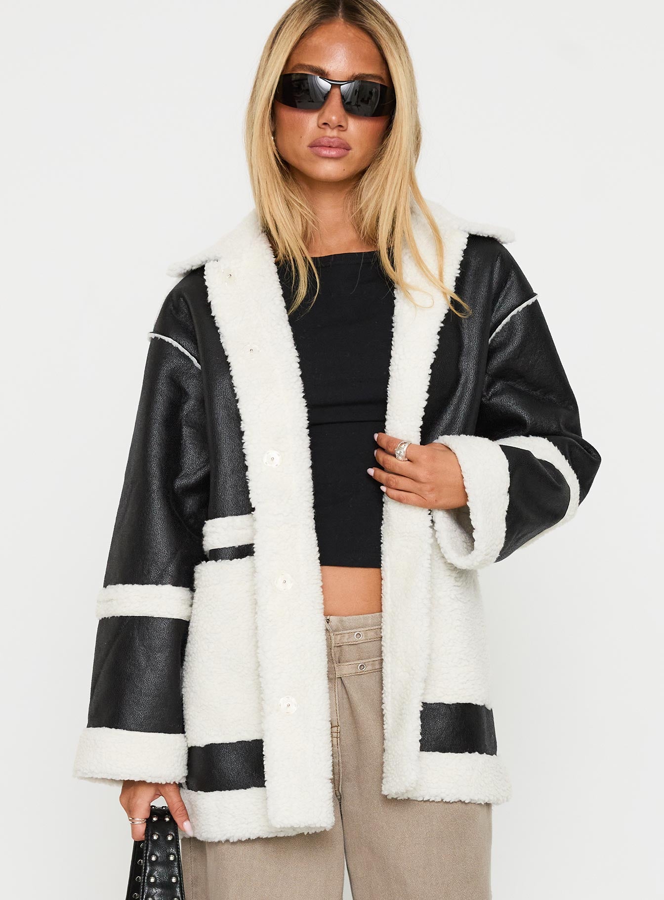 Alternative view of Lexie Faux Leather Jacket Black