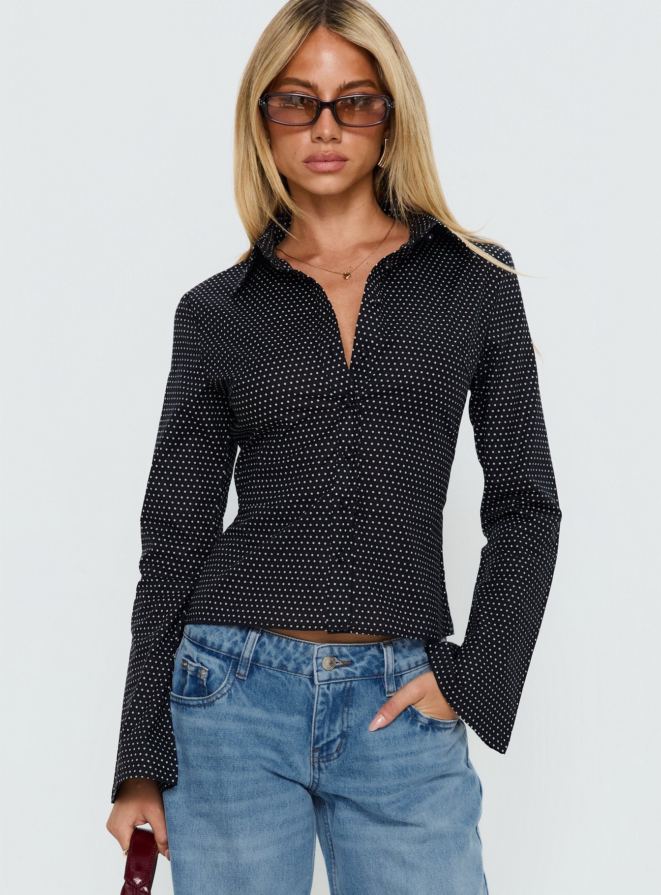 Alternative view of Anni Shirt Black Polka