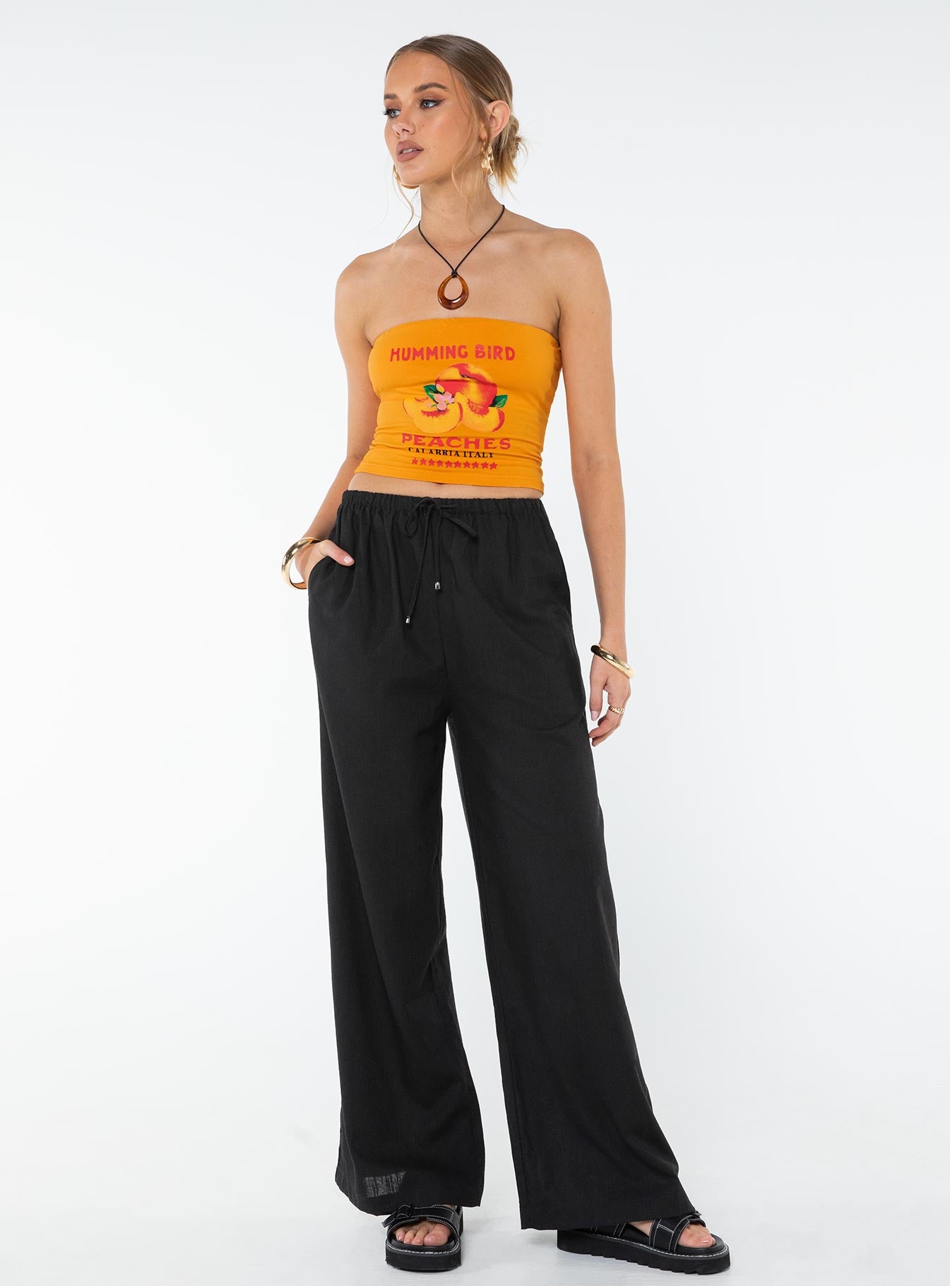 Alternative view of Ogilvie Linen Blend Pants Black