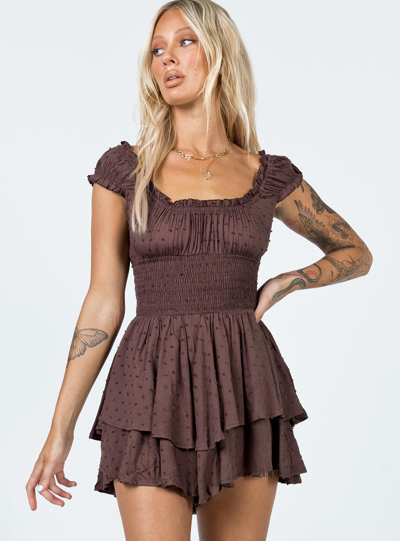 Alternative view of The Love Galore Romper Brown