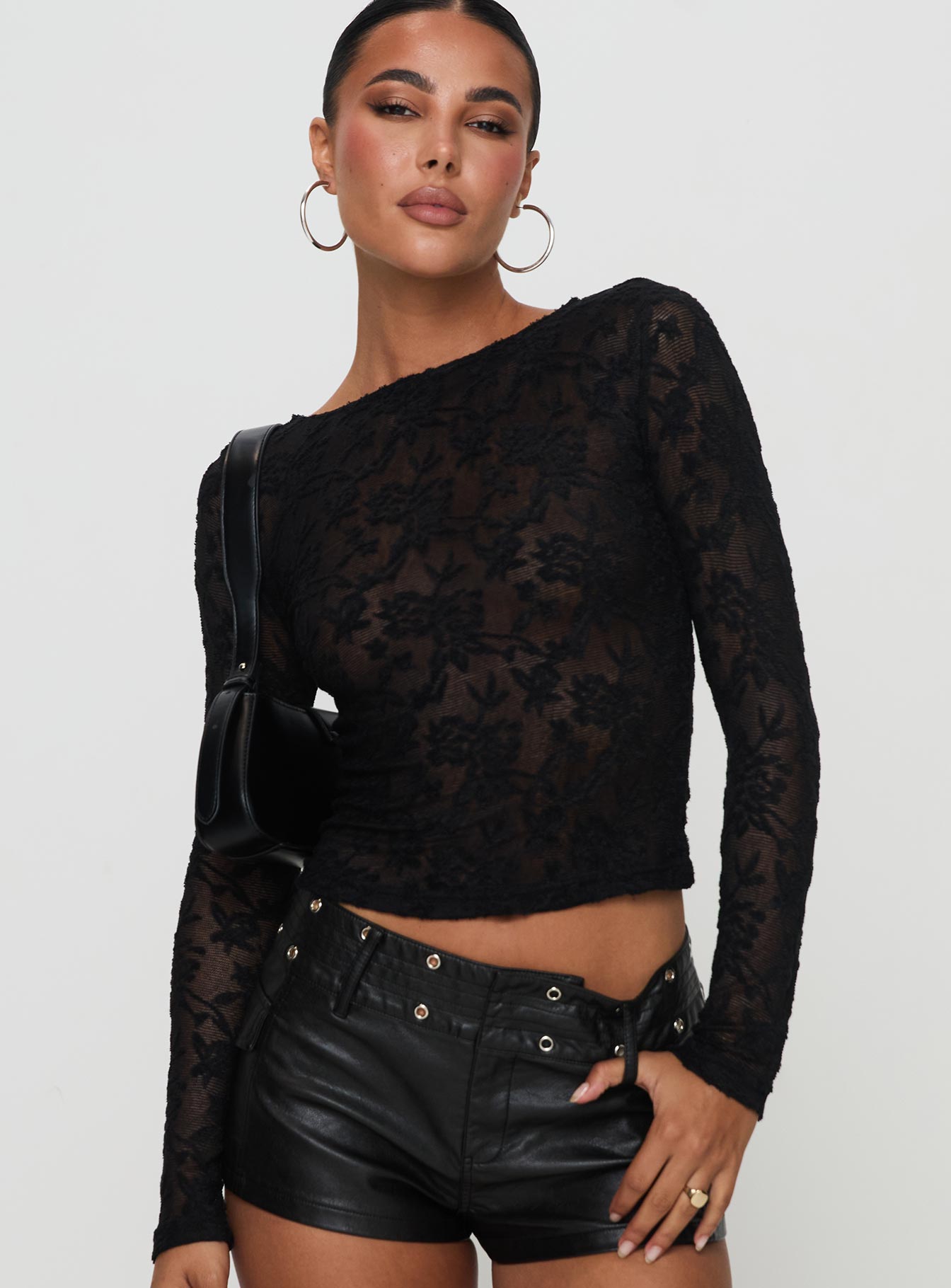 Alternative view of Martine Sheer Top Black
