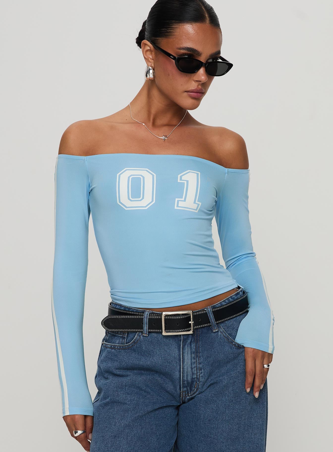 One And Only Long Sleeve Top Blue - Image 2