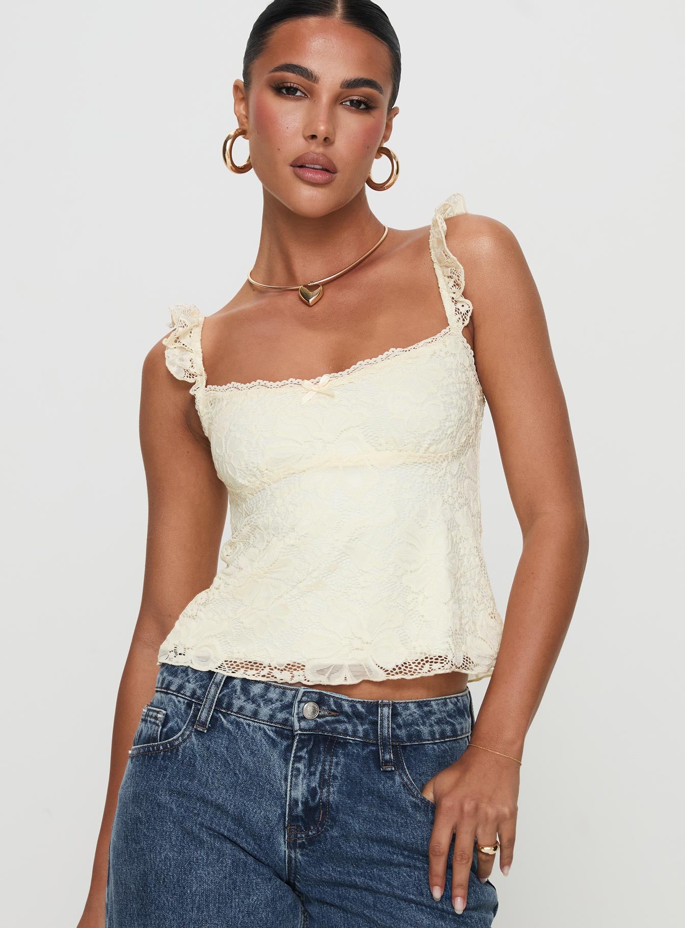 Alternative view of Madaleine Lace Top Cream