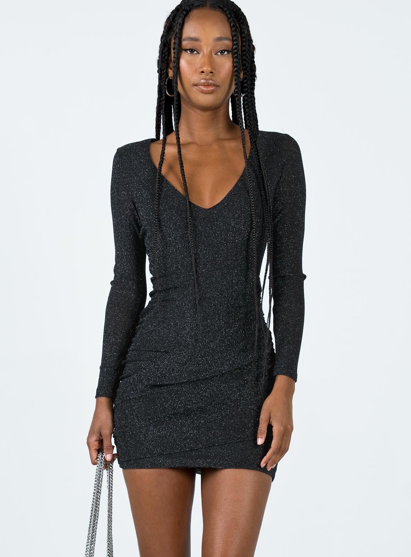 Alternative view of Monika Long Sleeve Mini Dress Black