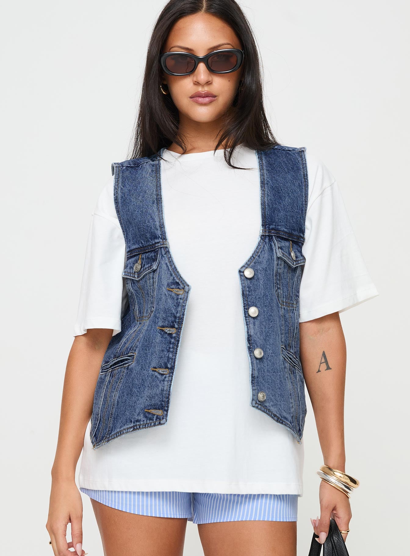 Alternative view of Neils Oversized Denim Vest Denim
