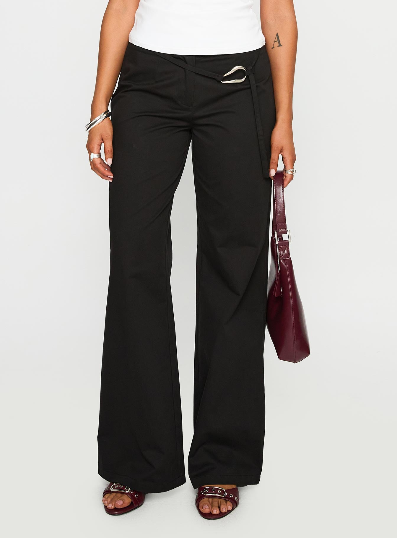 Alternative view of Lucetta Wide Leg Pant Black