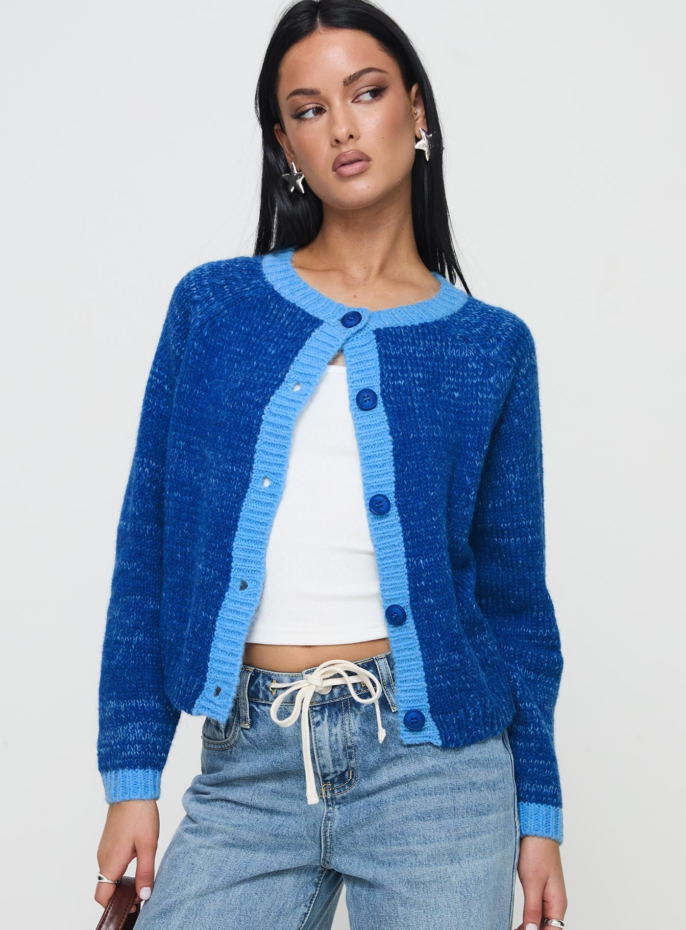 Alternative view of Oak Meadow Cardigan Blue