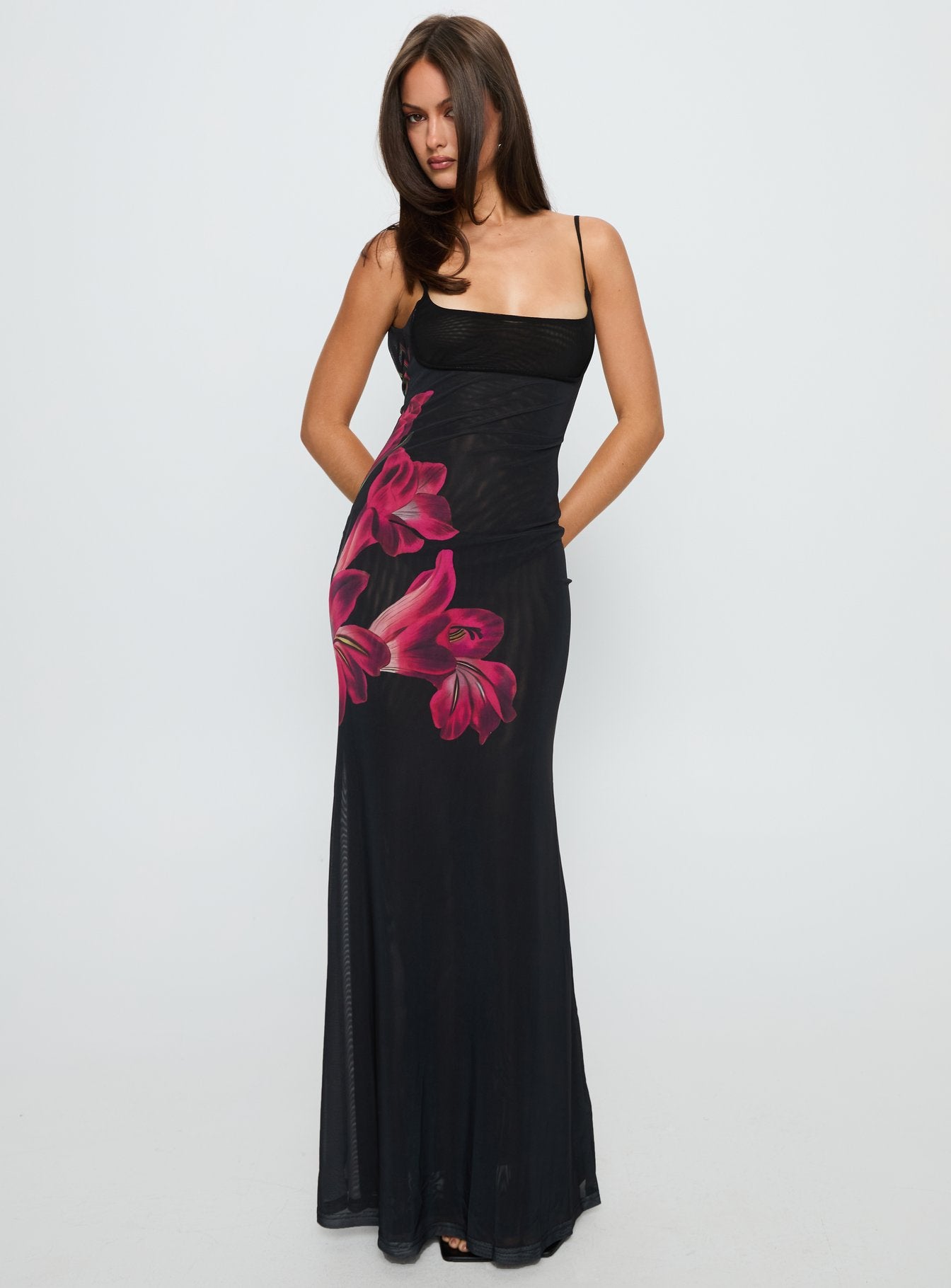 Alternative view of Fiadora Mesh Maxi Dress Black Floral