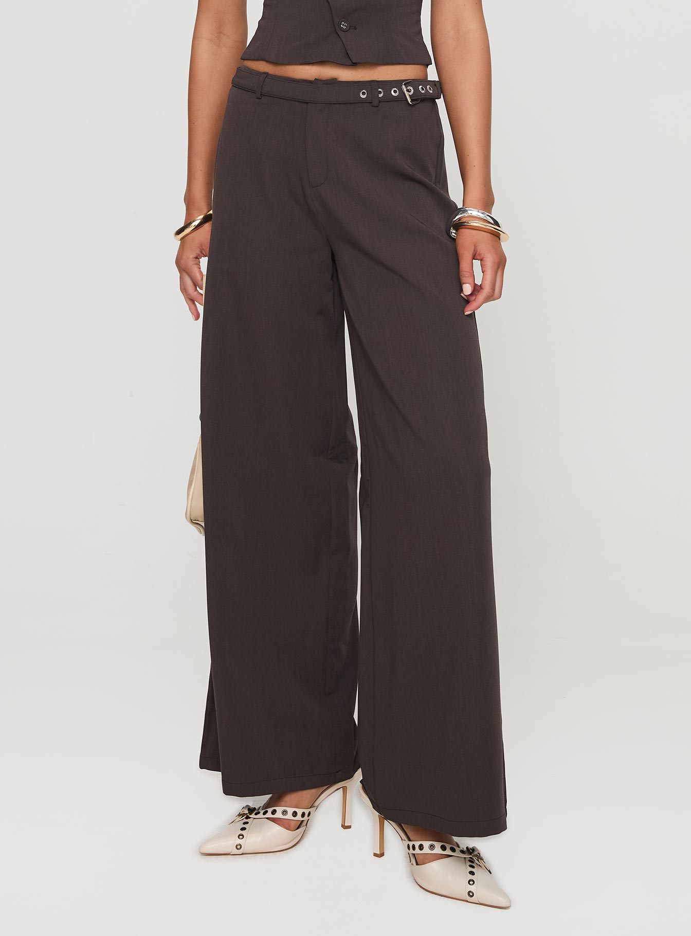 Alternative view of Miku Pants Brown Petite