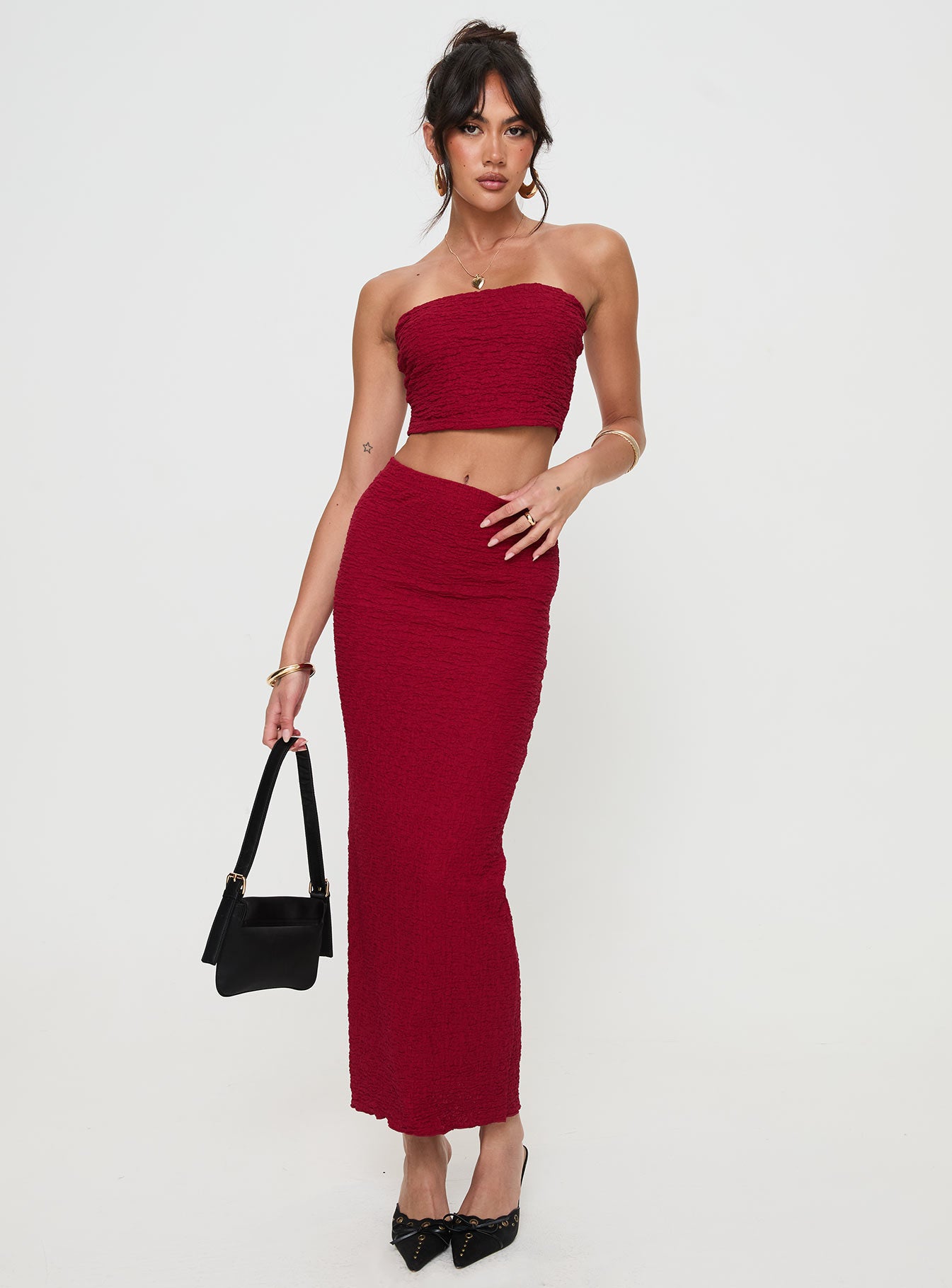 Alternative view of Martha Set Burgundy