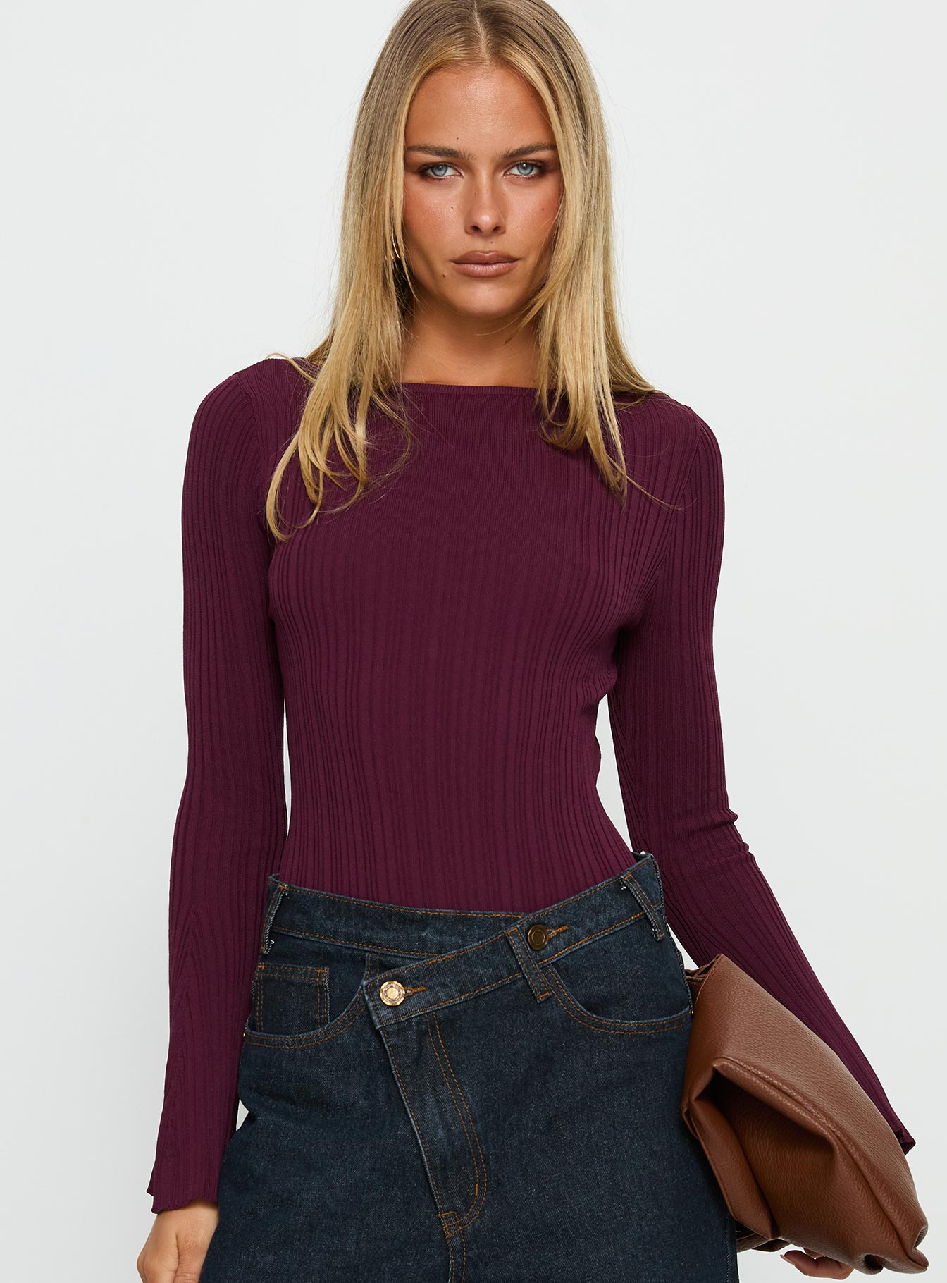Alternative view of Mayok Long Sleeve Bodysuit Plum