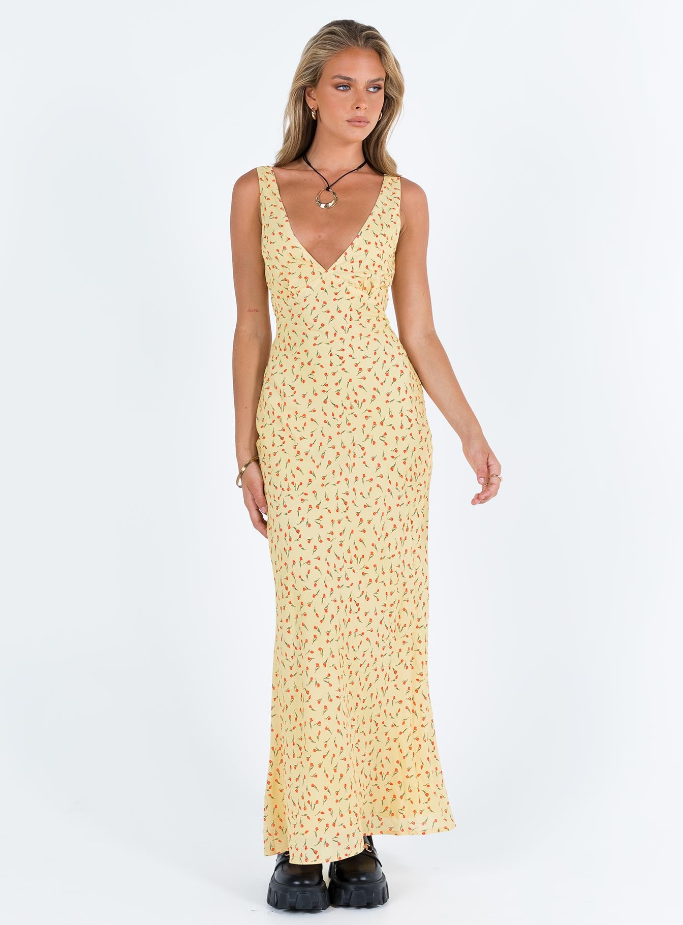 Alternative view of Nellie Maxi Dress Yellow / Red Floral