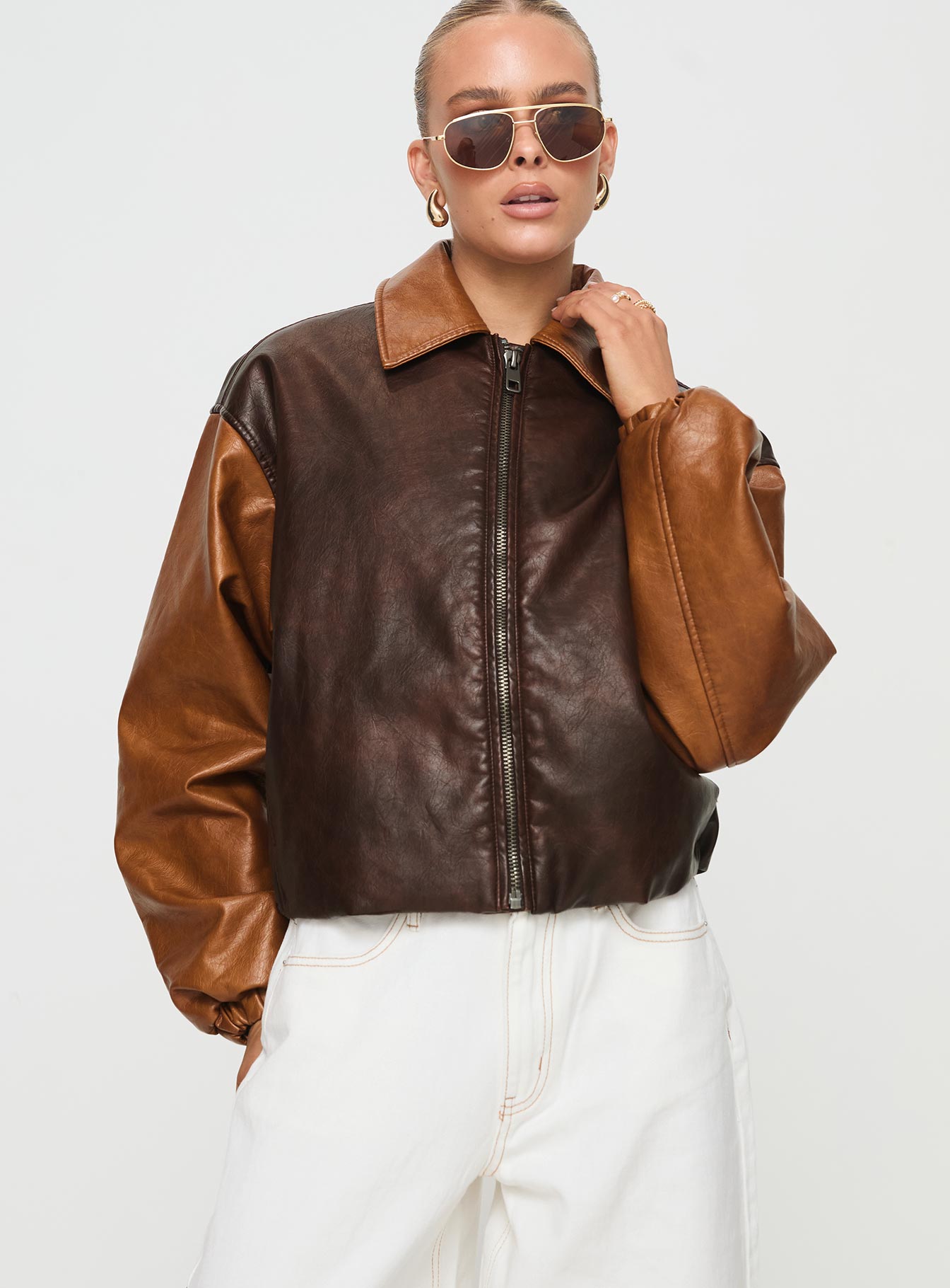 Alternative view of Nirvana Bomber Jacket Chocolate