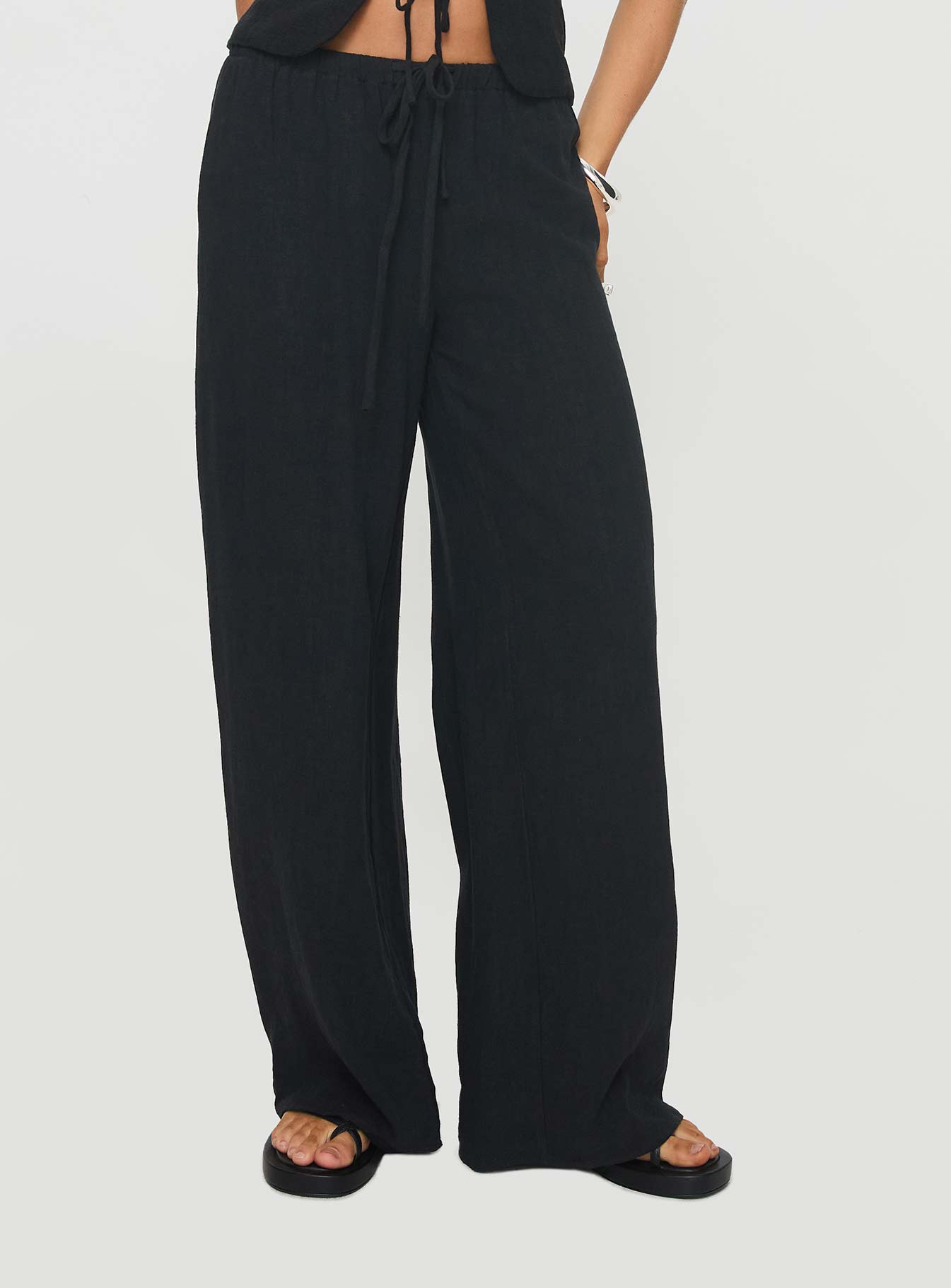 Alternative view of Felipe Linen Blend Pants Black