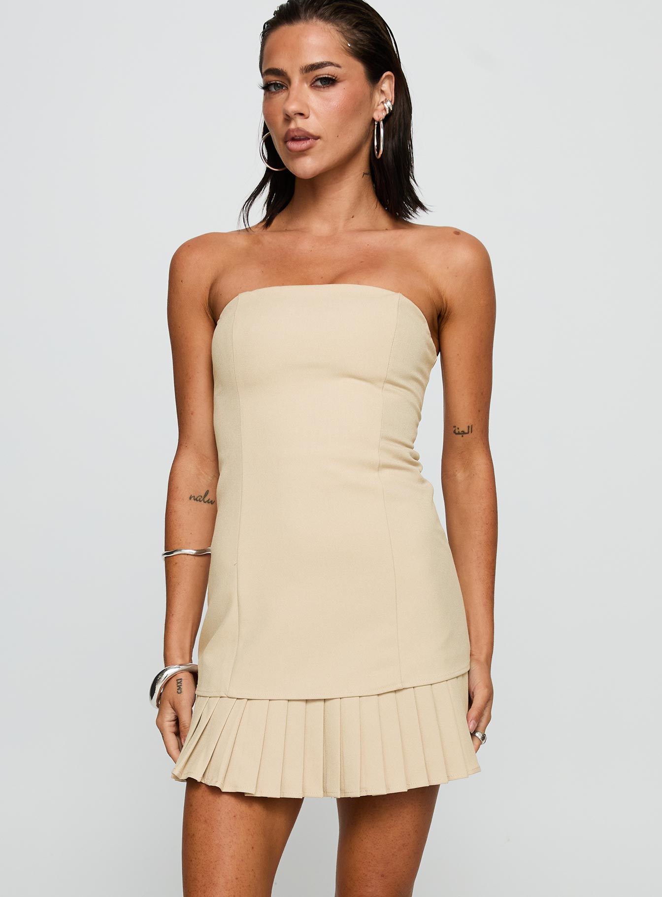 Alternative view of Believe My Mind Playsuit Beige
