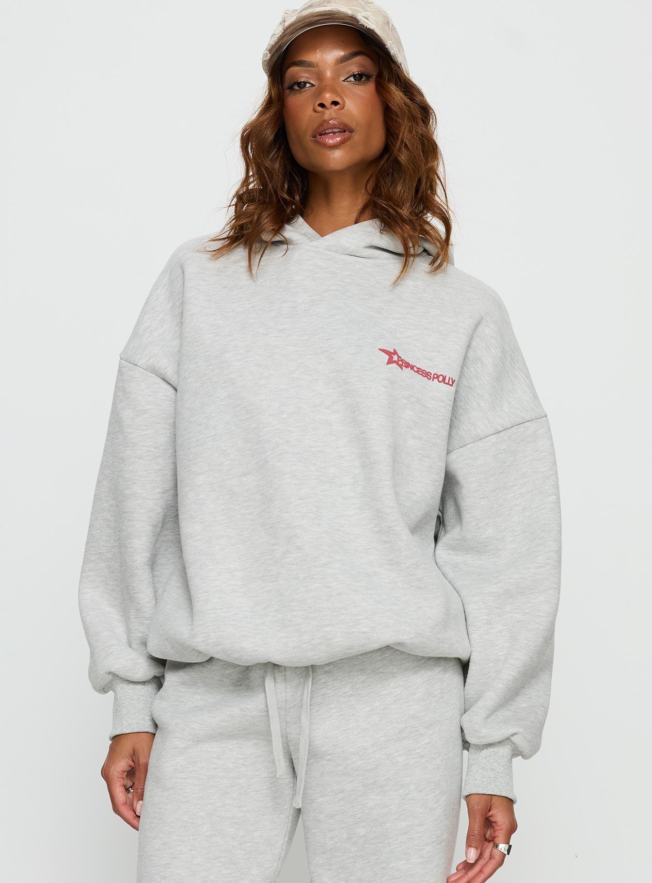 Princess Polly Stargirl Hoodie Grey Marle - Image 2