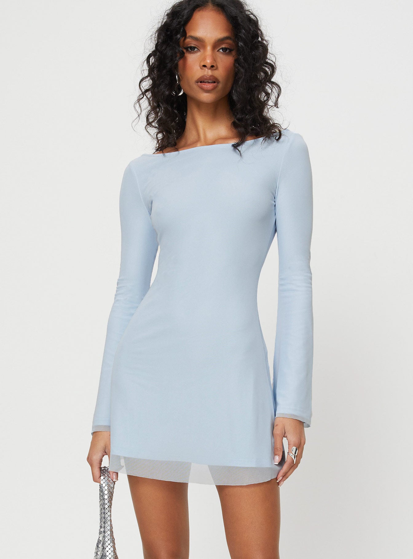 Alternative view of Lukea Long Sleeve Mini Dress Blue