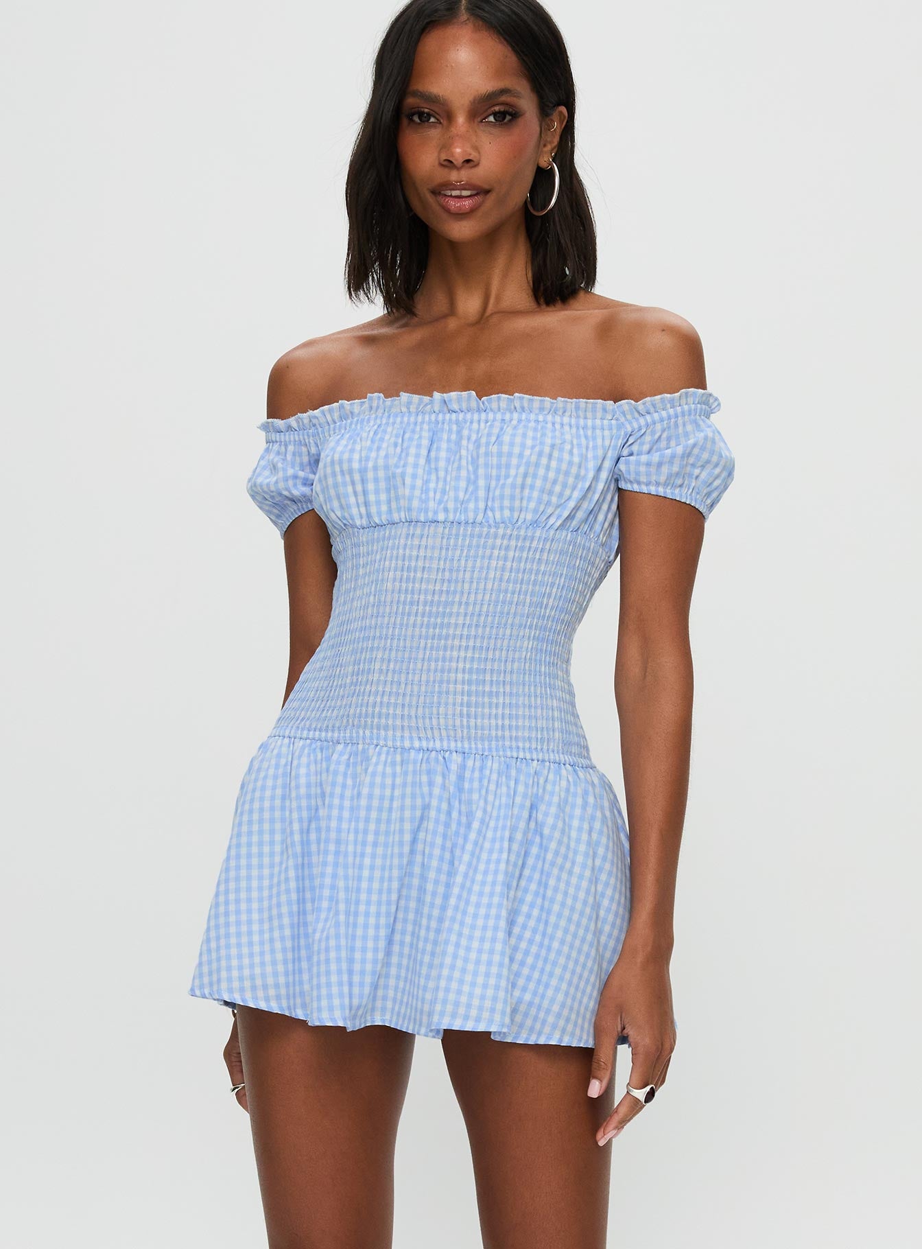 Alternative view of Count My Blessings Playsuit Blue Check