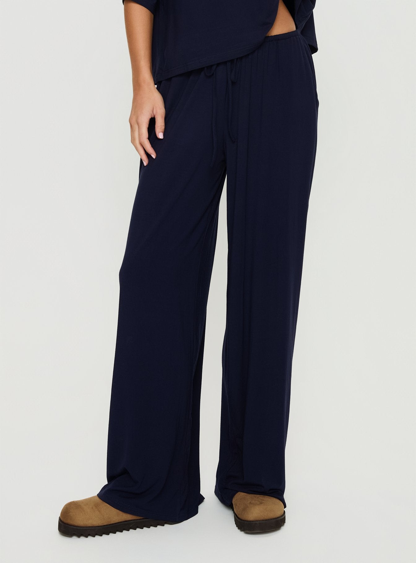 Alternative view of Cozy Hour Sleep Relaxed Pants Navy