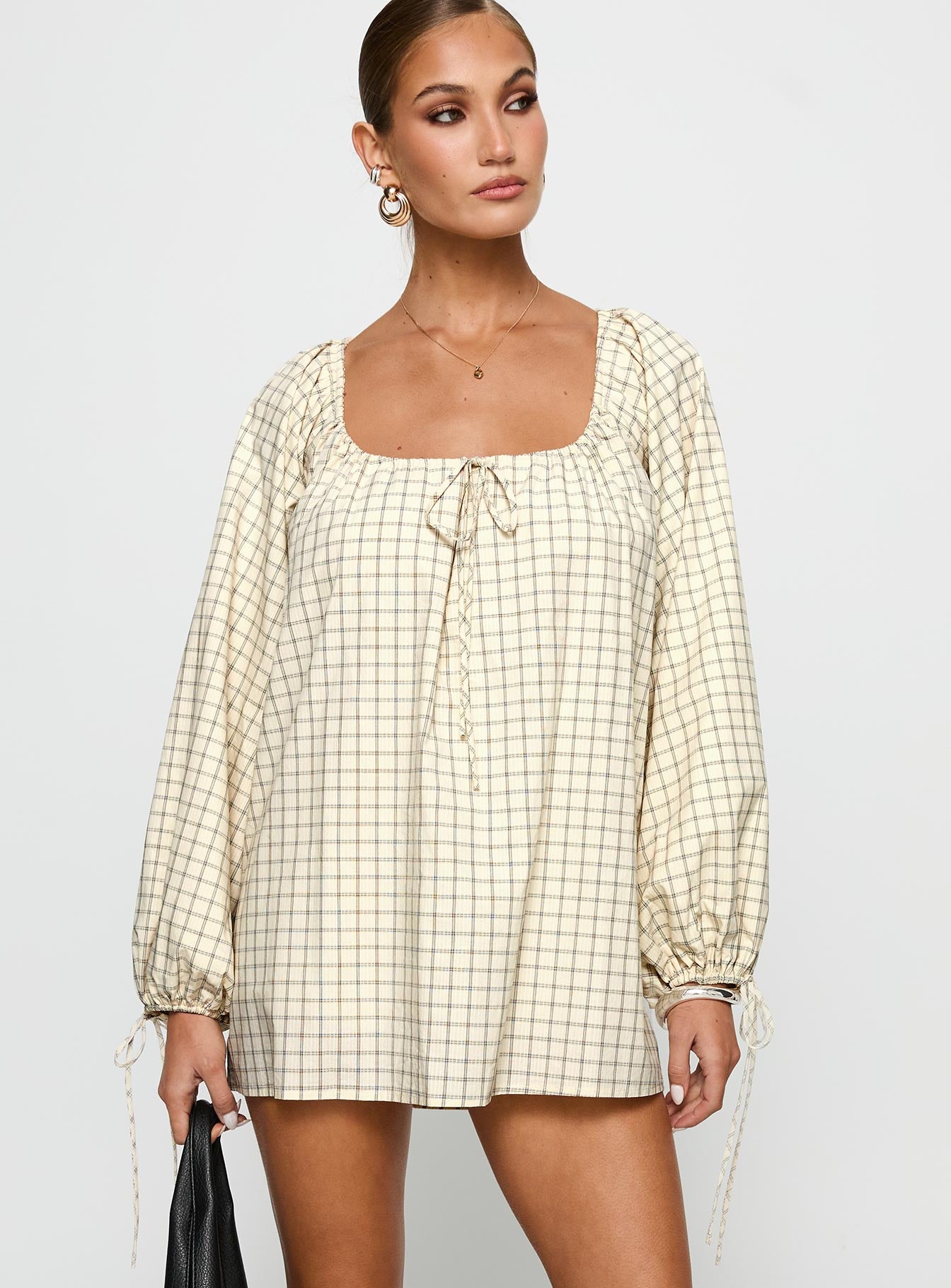 Alternative view of Preacher Playsuit White Check