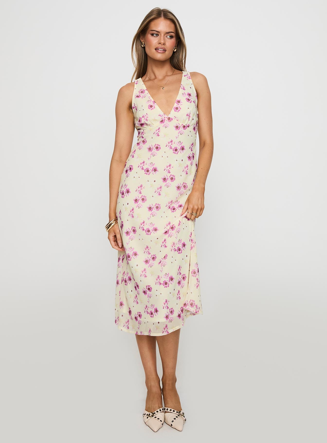 Alternative view of Nellie Midi Dress Yellow Floral
