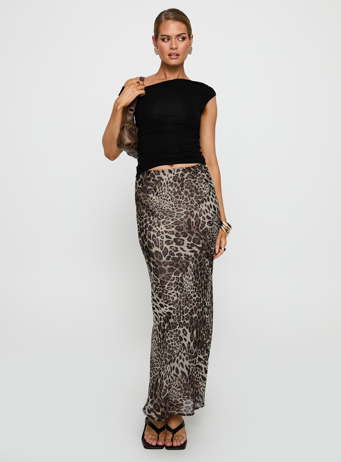 Alternative view of Manda Maxi Skirt Leopard