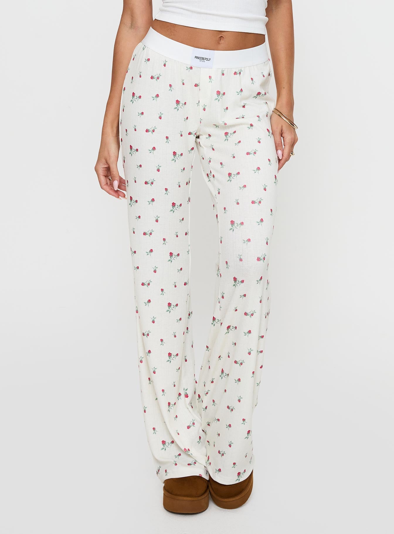 Alternative view of Lullabies Pointelle Sleep Pant Yellow