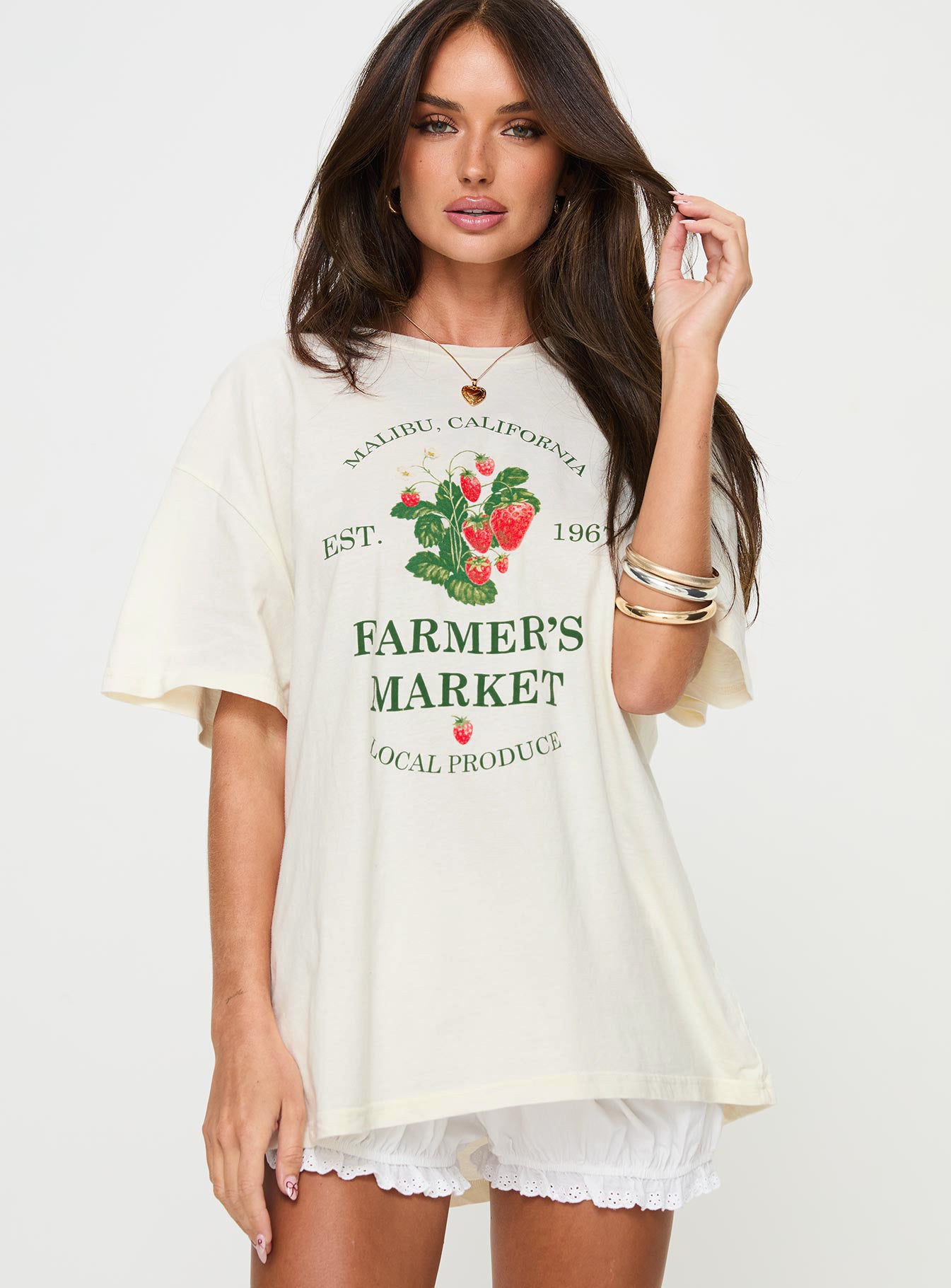 Alternative view of Local Produce Oversized Tee White