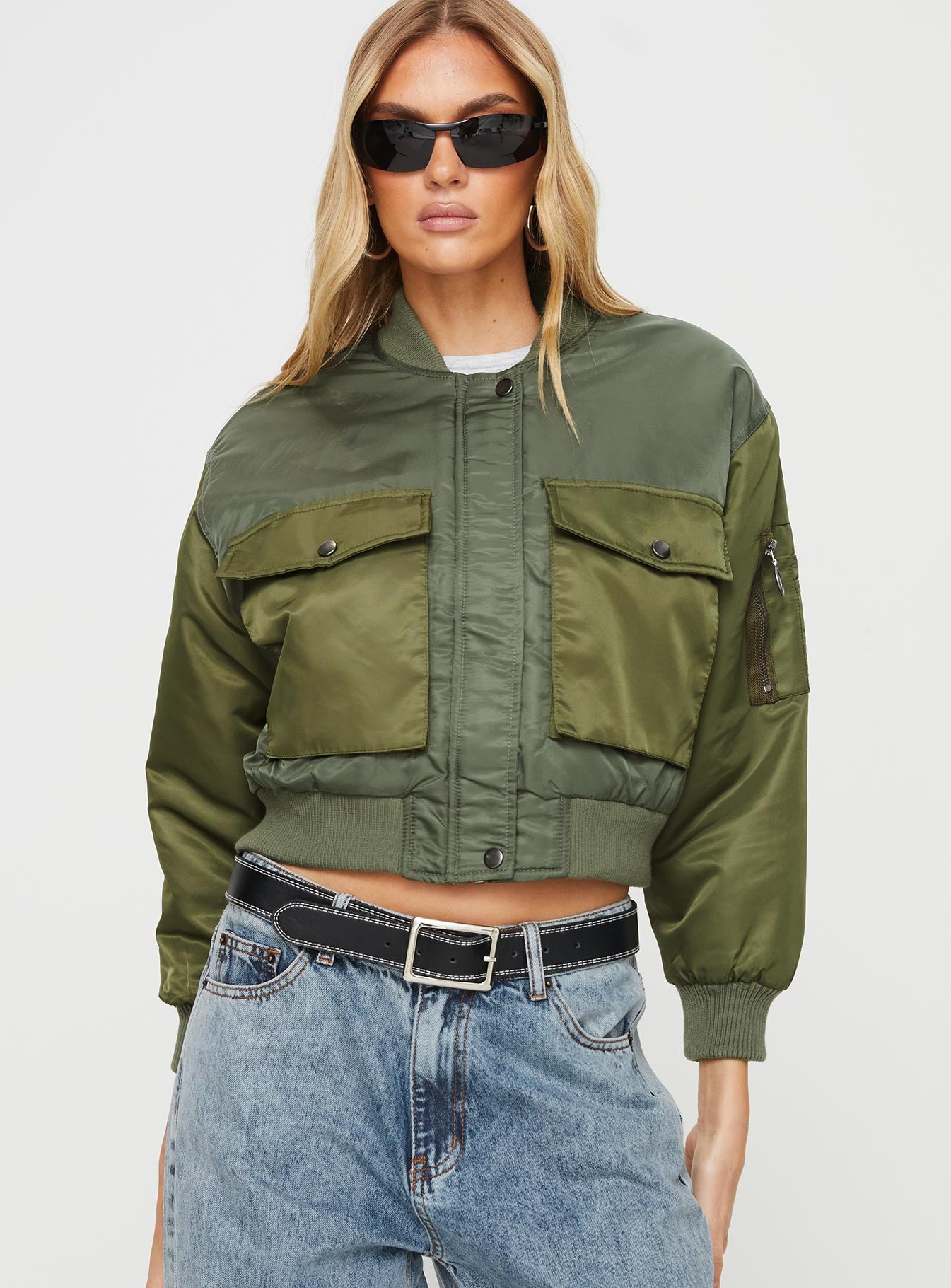 Alternative view of Milener Utility Bomber Jacket Olive