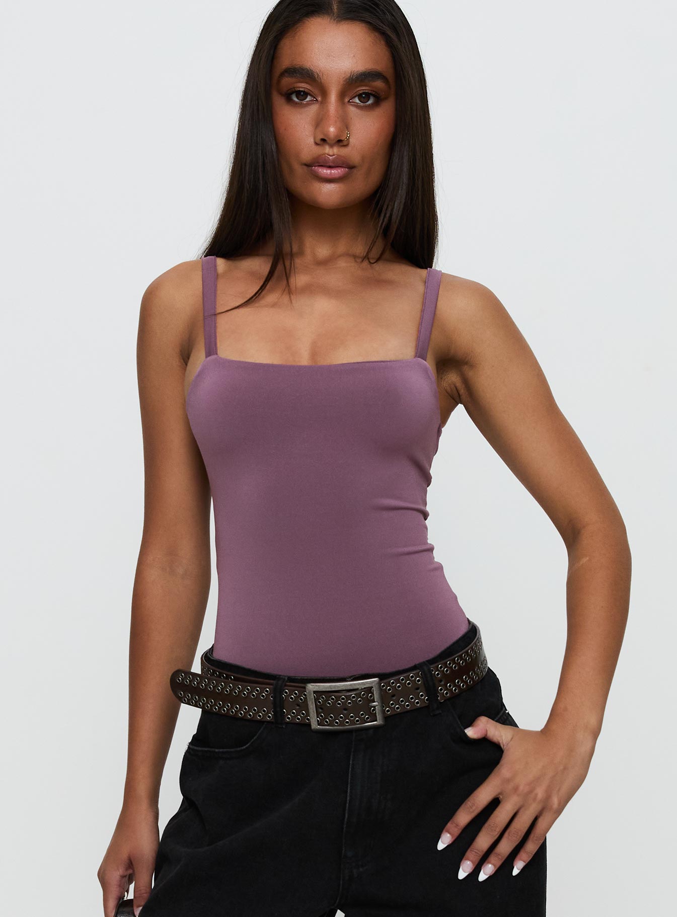 Alternative view of Off Stage Bodysuit Purple