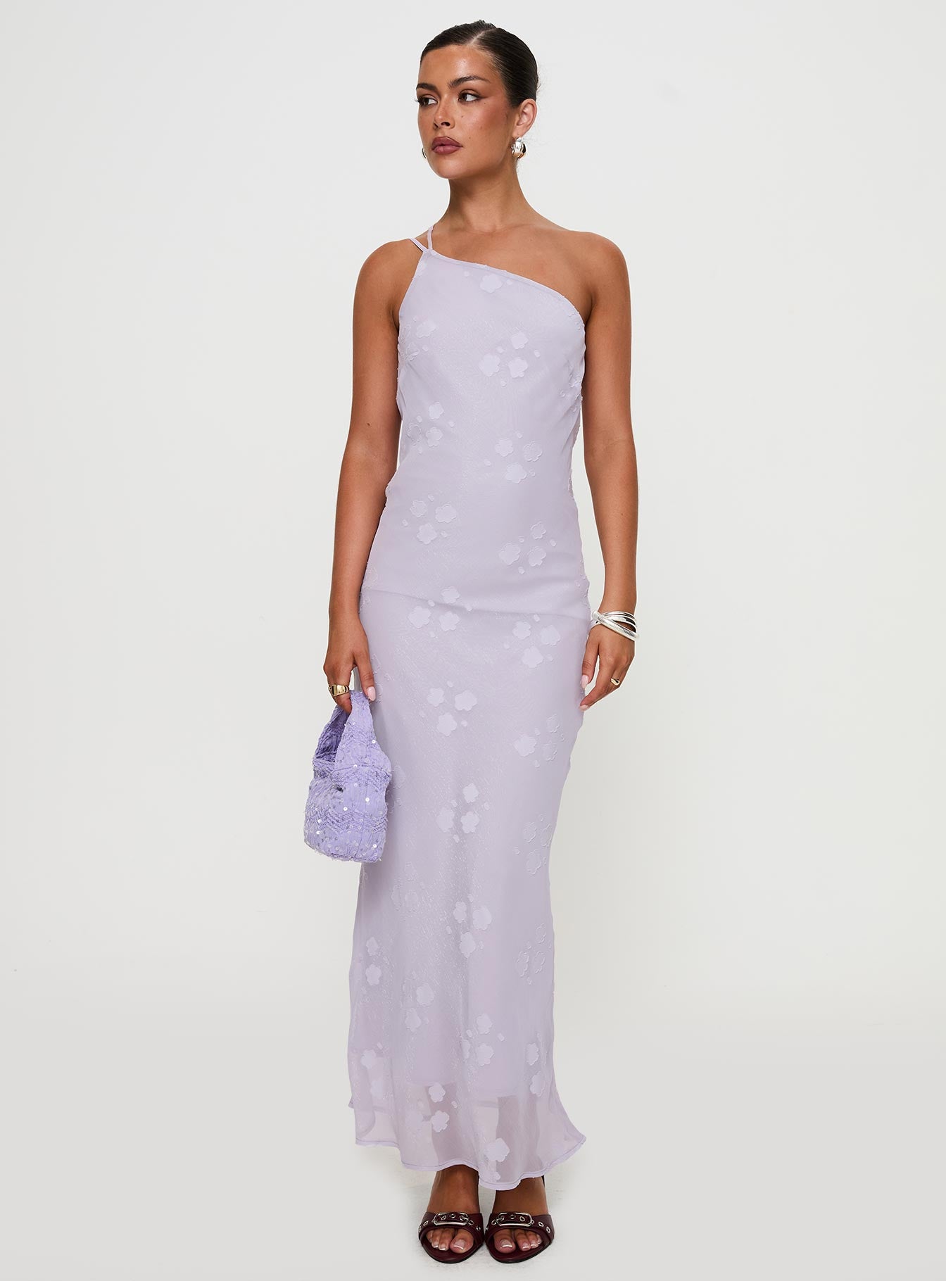 Alternative view of Jazmira One Shoulder Maxi Dress Lilac