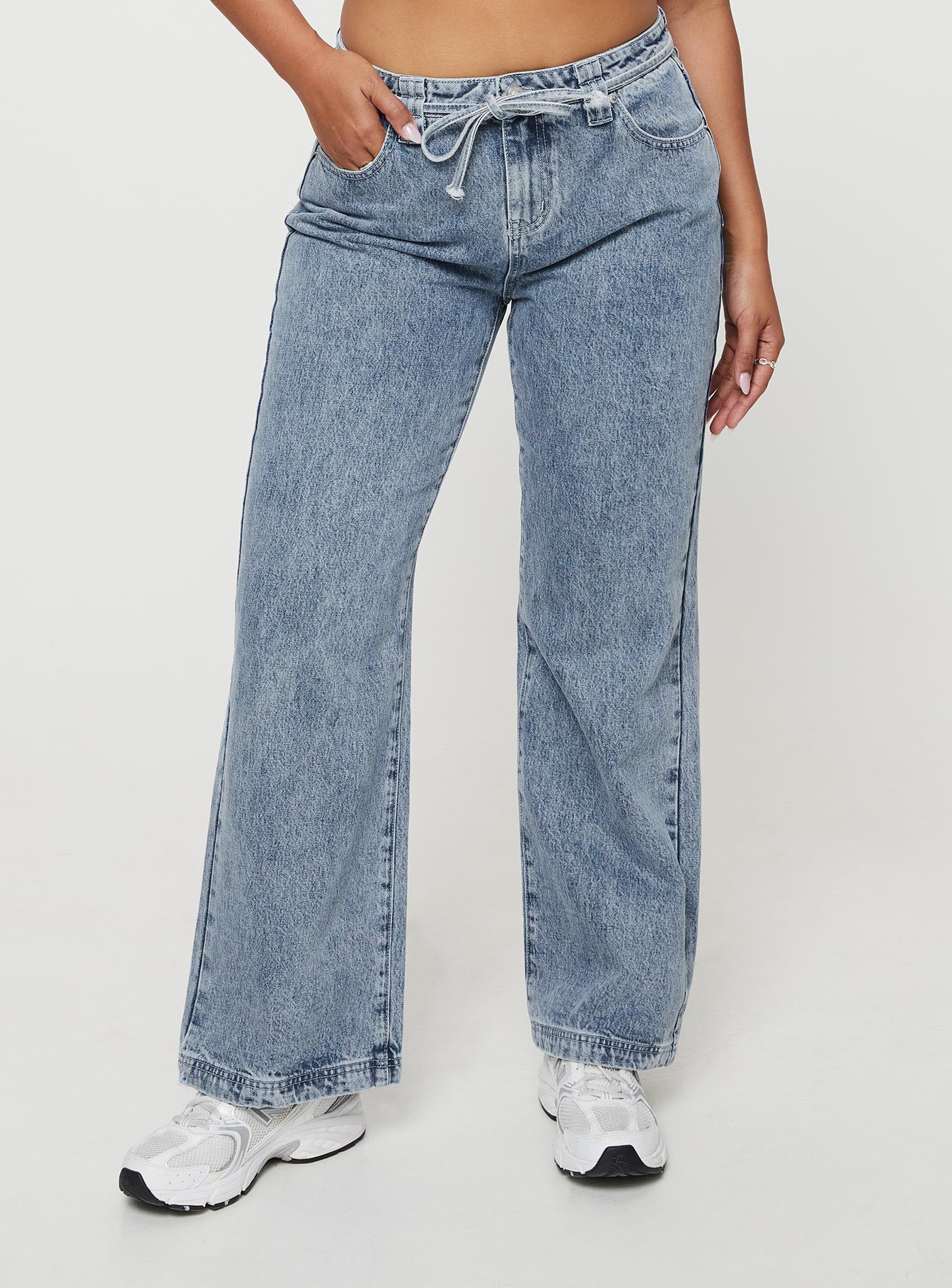 Alternative view of Pemberton High Rise Straight Leg Jeans Mid Wash Denim
